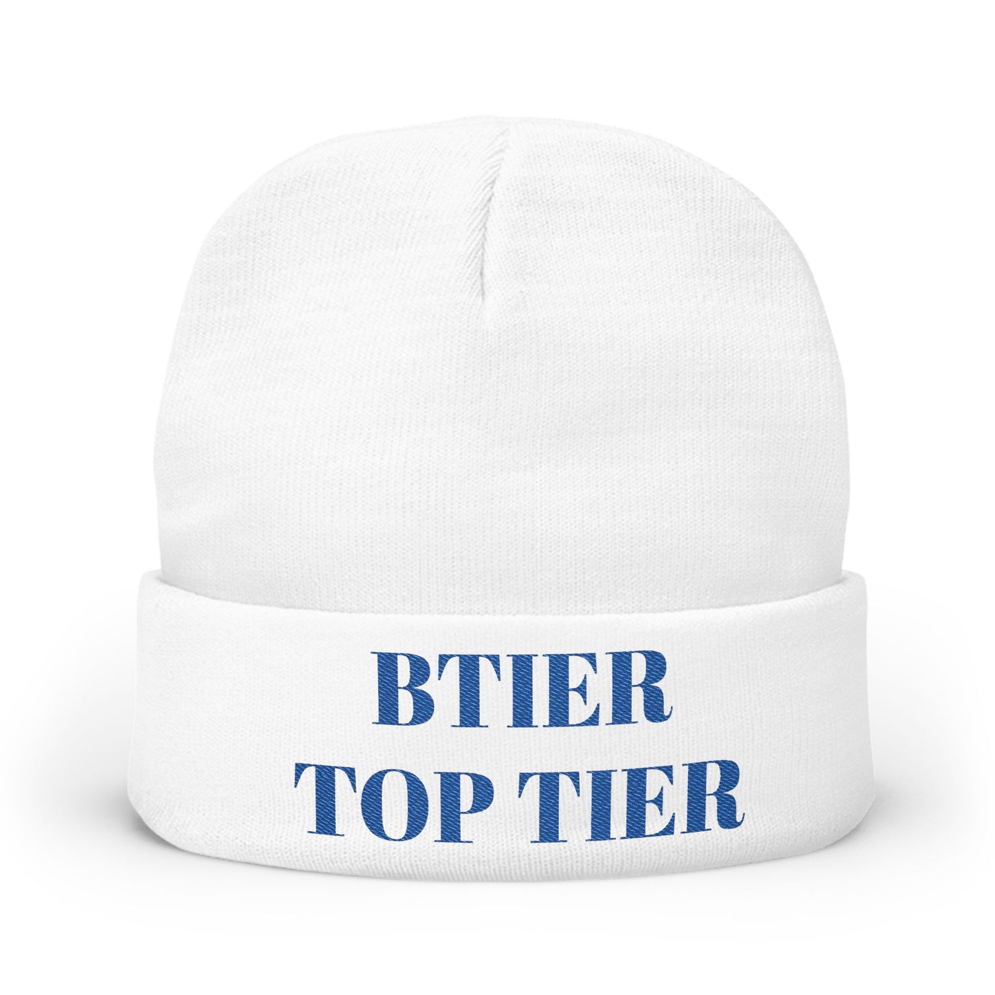 BTIER TOP TIER Embroidered Knit Beanie —Winter Hat