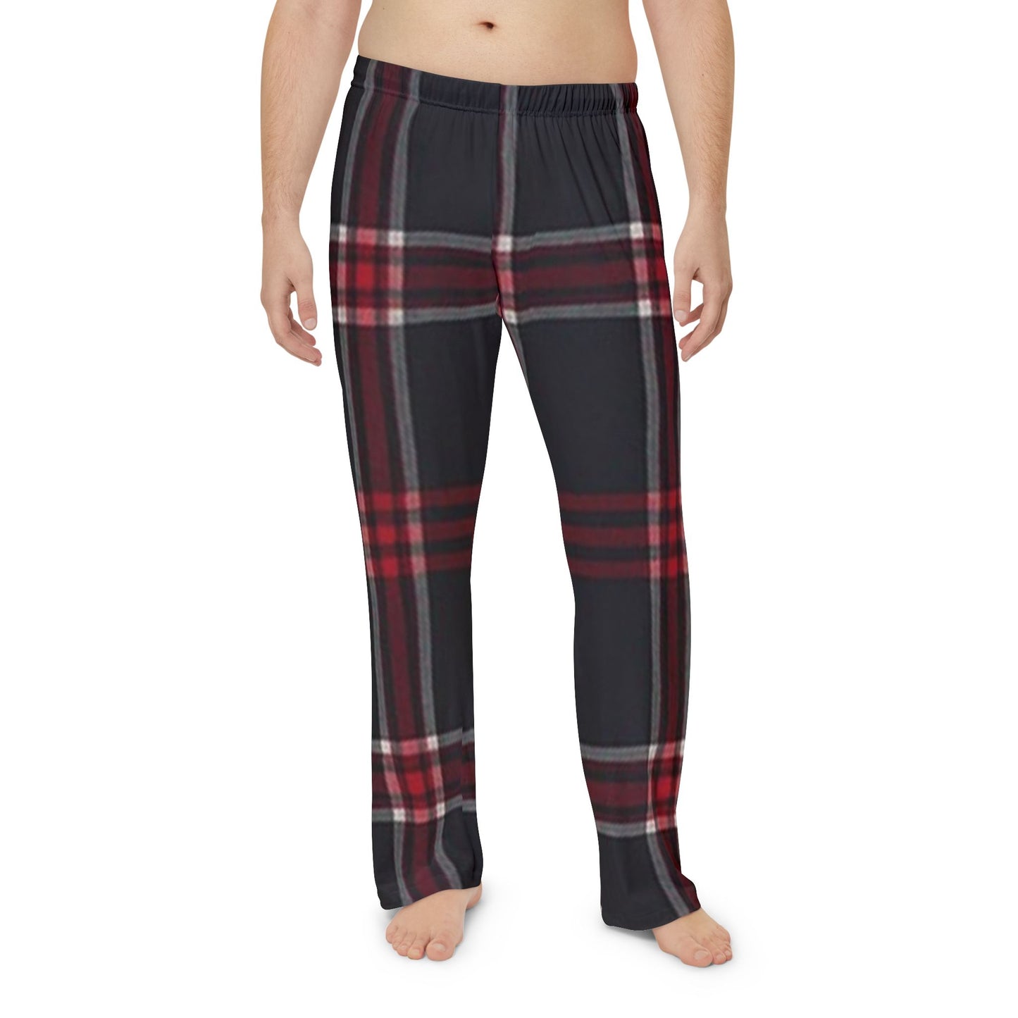 Men's Red & Black Plaid Pajama Pants — Cozy Flannel Lounge Sleepwear