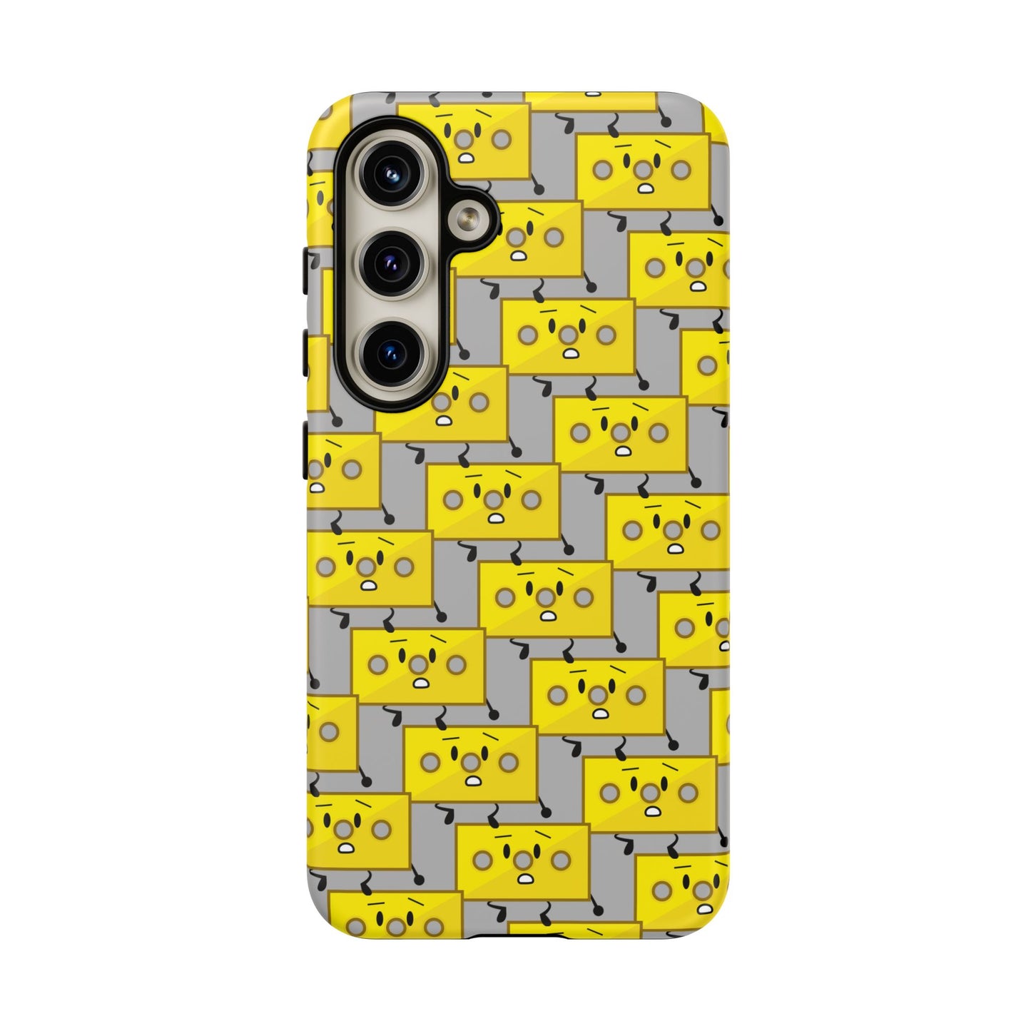 Cute Yellow Brick Pattern Phone Case — Cute Face Cartoon Protective iPhone Cover