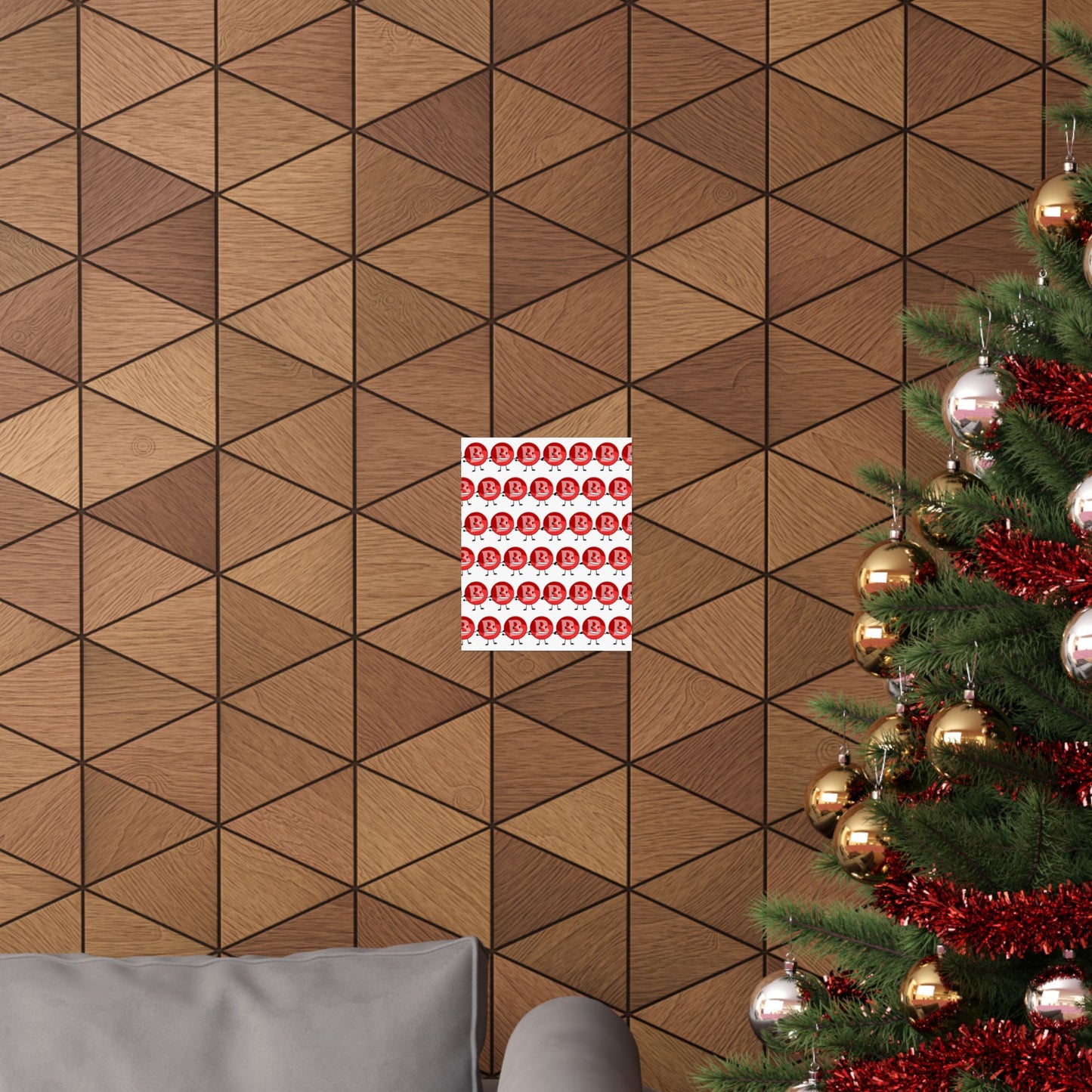 Branimator logo Pattern Matte Poster — Playful Repeating Illustration for  Rooms & Offices