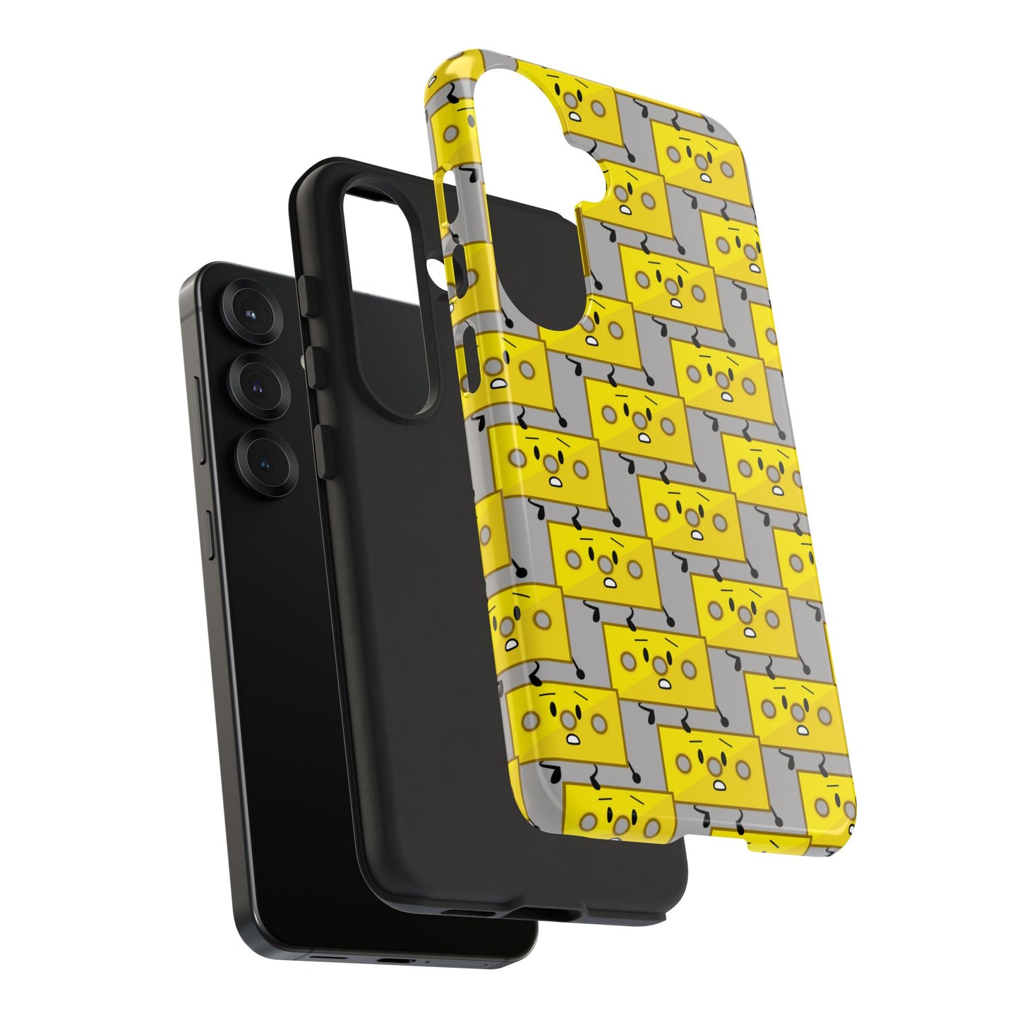 Cute Yellow Brick Pattern Phone Case — Cute Face Cartoon Protective iPhone Cover