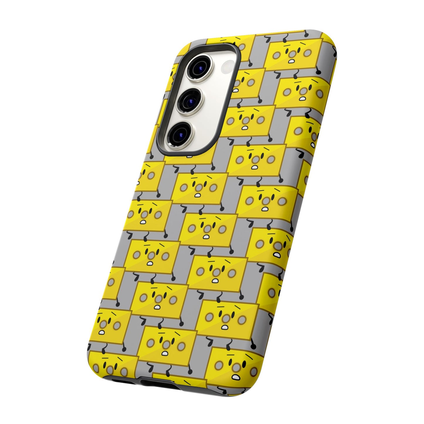 Cute Yellow Brick Pattern Phone Case — Cute Face Cartoon Protective iPhone Cover