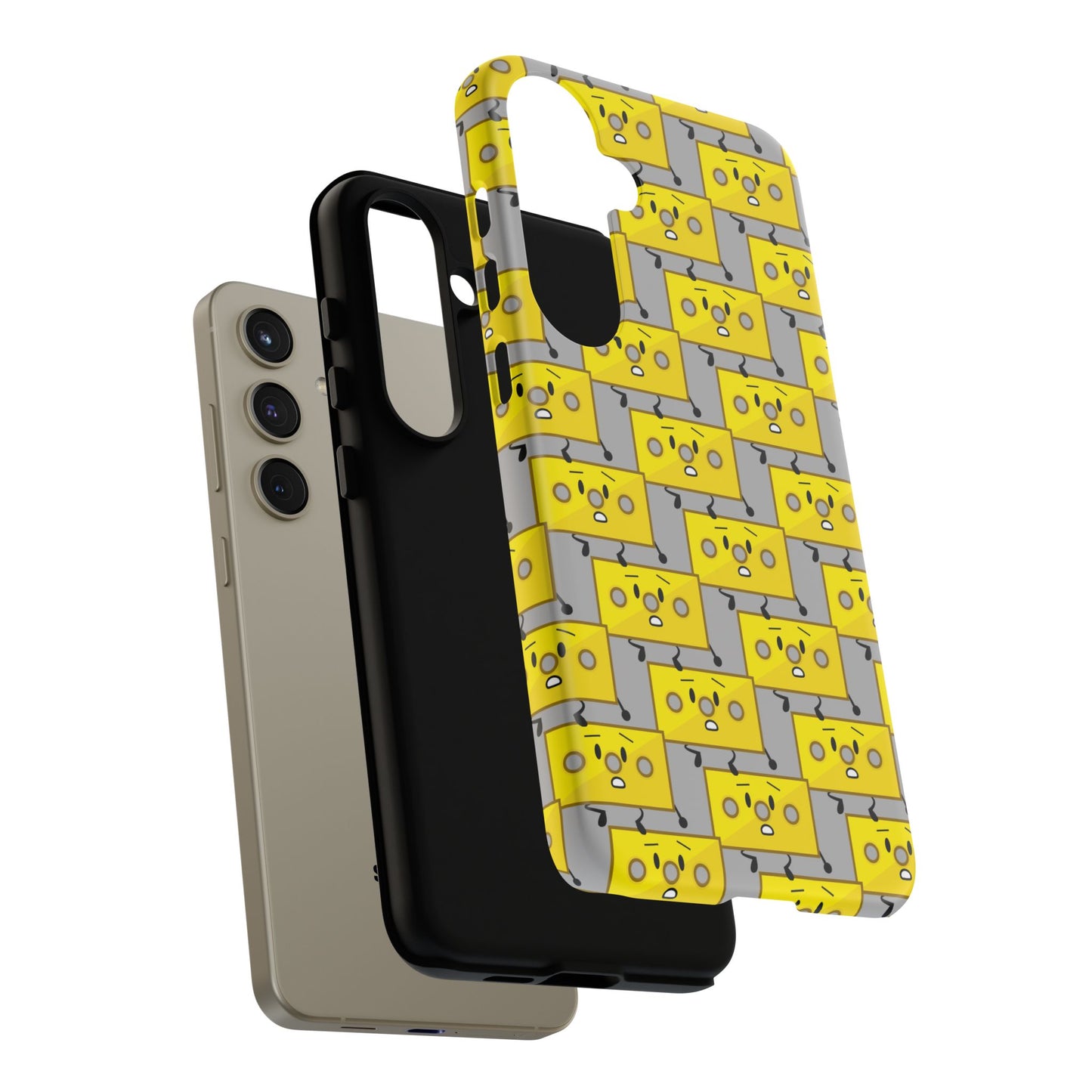 Cute Yellow Brick Pattern Phone Case — Cute Face Cartoon Protective iPhone Cover