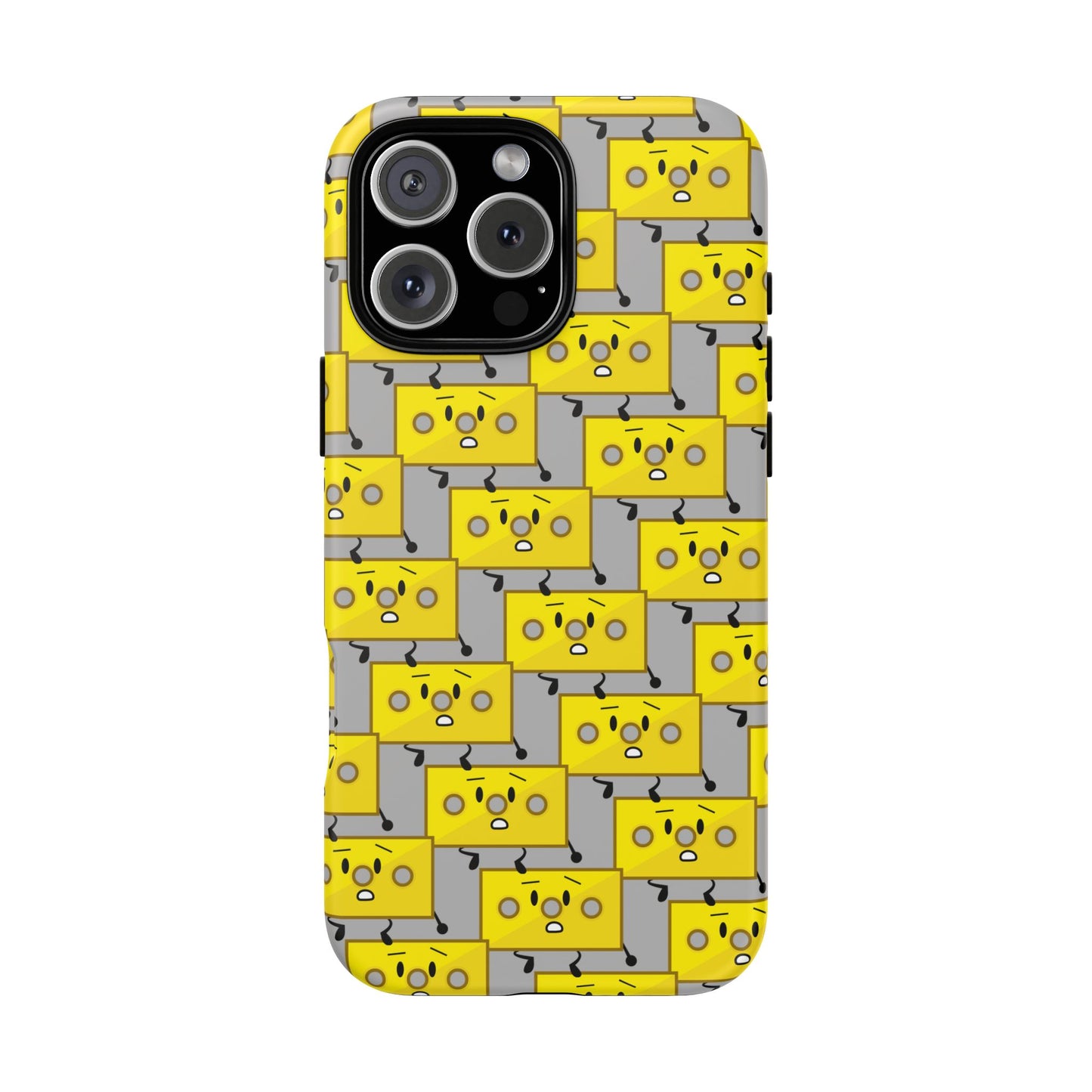 Cute Yellow Brick Pattern Phone Case — Cute Face Cartoon Protective iPhone Cover