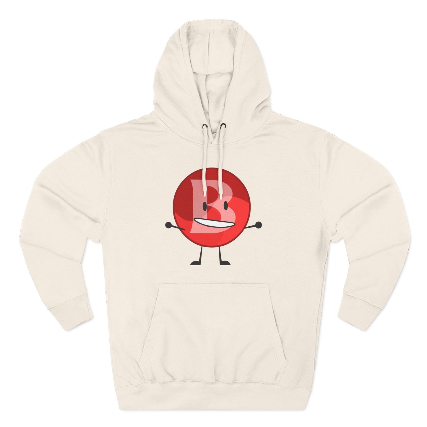 Funny Red Button Character Hoodie – "Branimator" Graphic Fleece Pullover