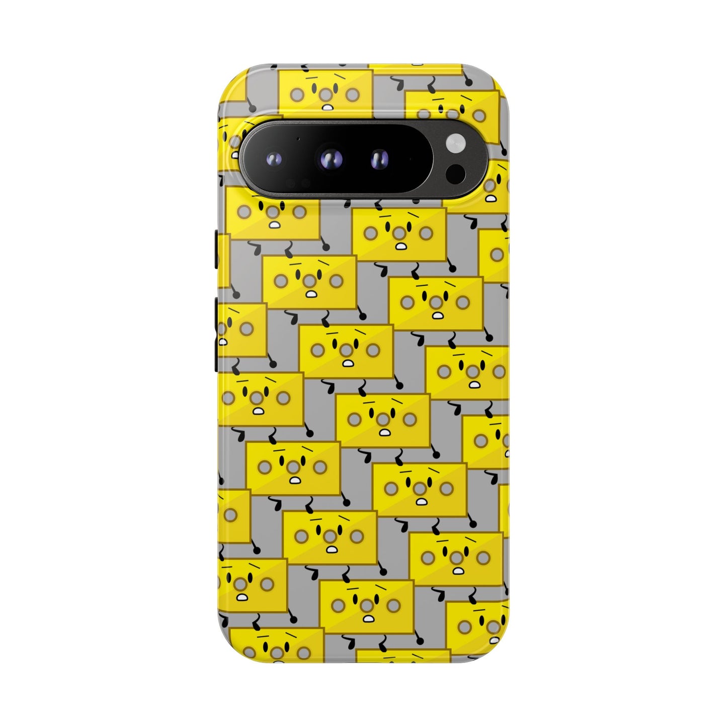 Cute Yellow Brick Pattern Phone Case — Cute Face Cartoon Protective iPhone Cover