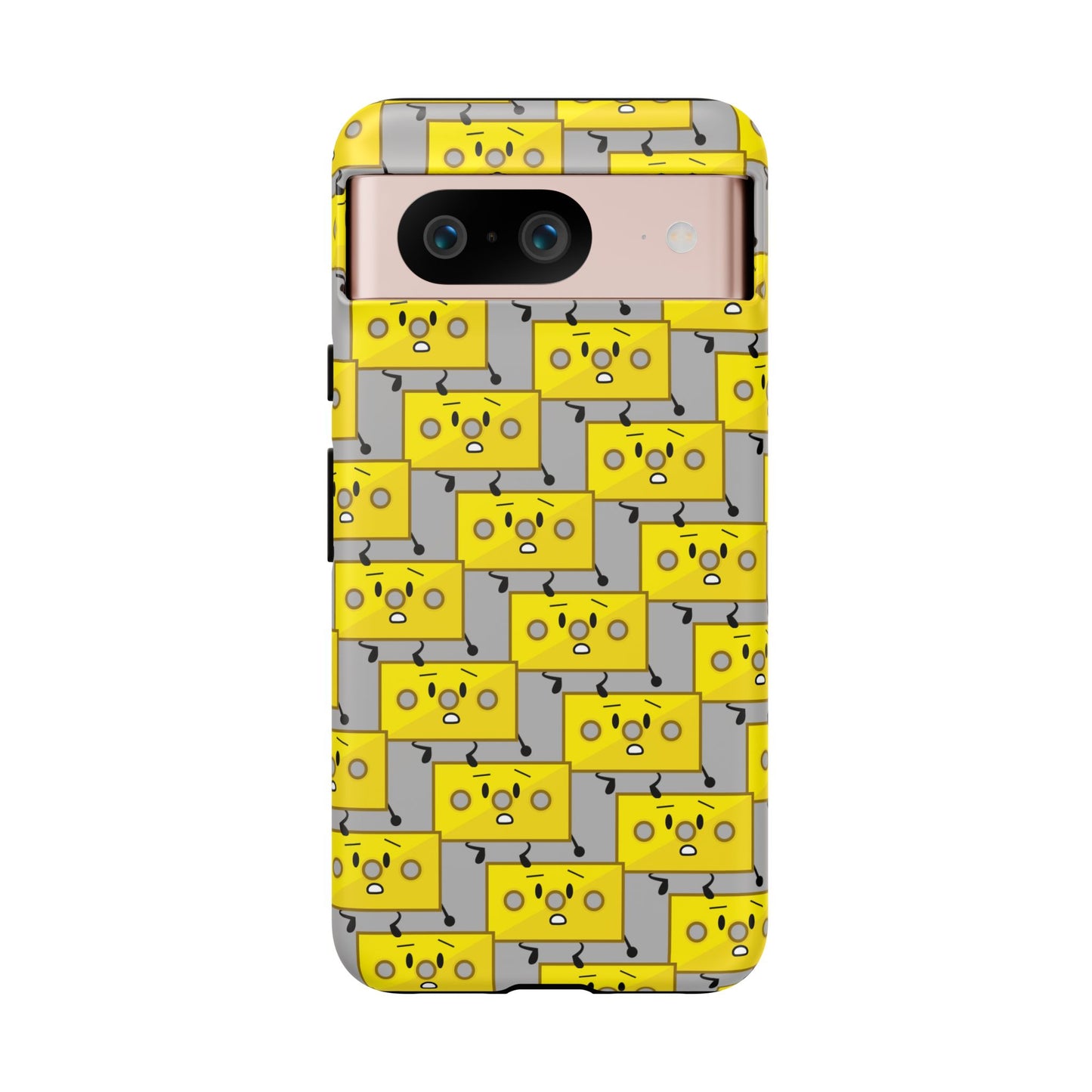 Cute Yellow Brick Pattern Phone Case — Cute Face Cartoon Protective iPhone Cover