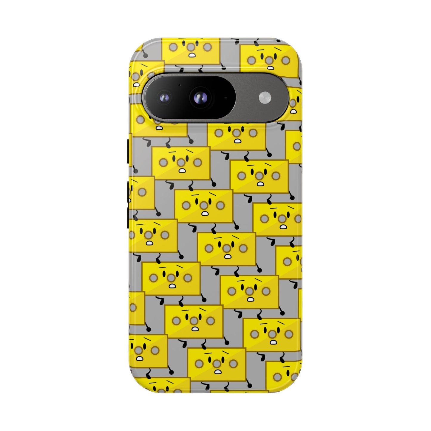 Cute Yellow Brick Pattern Phone Case — Cute Face Cartoon Protective iPhone Cover
