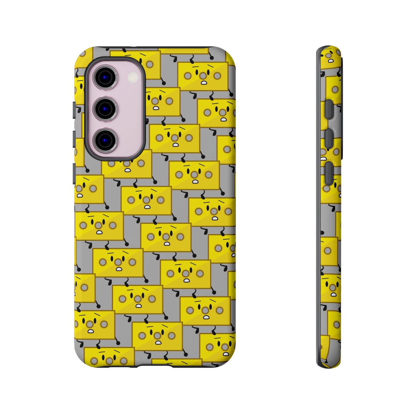 Cute Yellow Brick Pattern Phone Case — Cute Face Cartoon Protective iPhone Cover