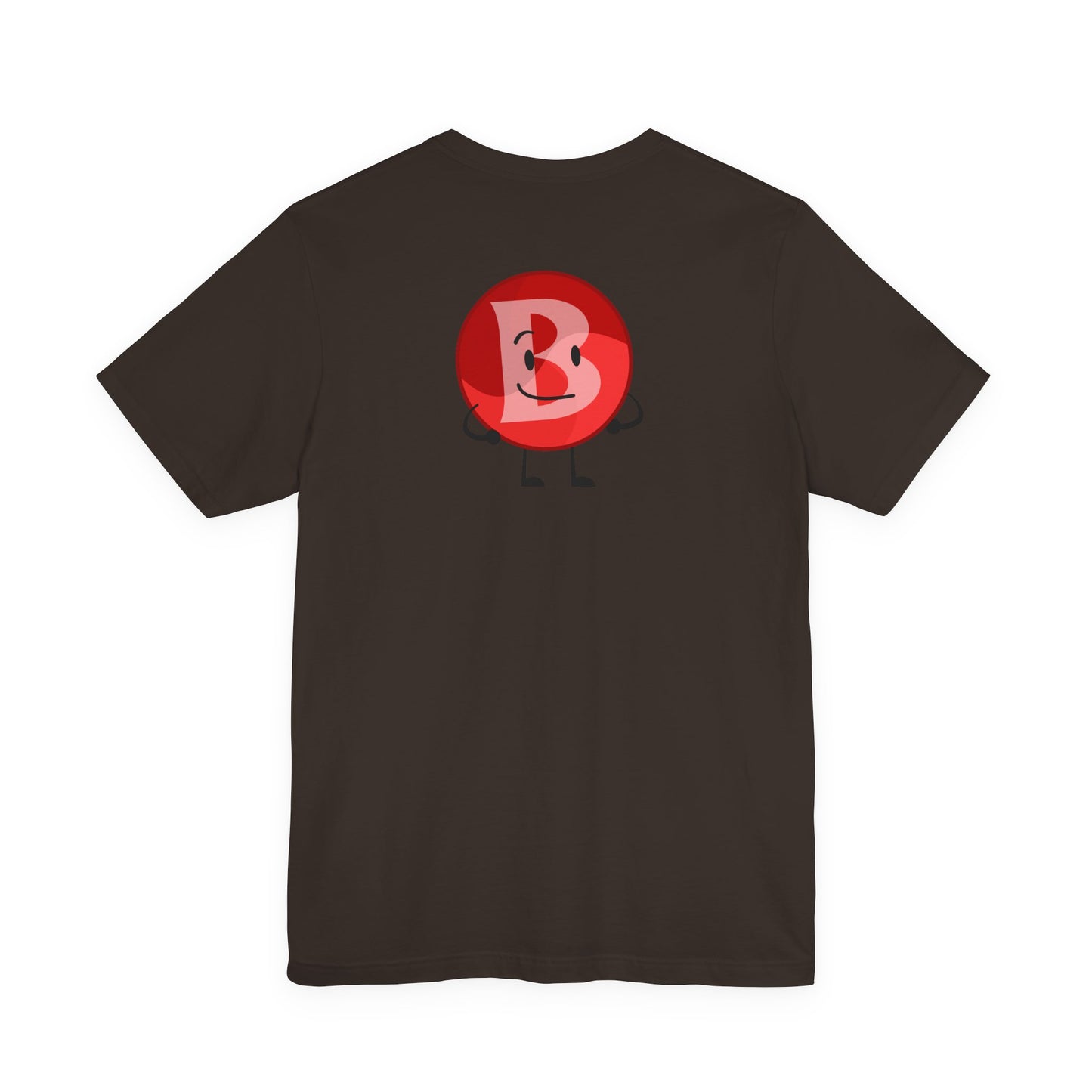 Funny Cartoon Book & Button Graphic T-Shirt