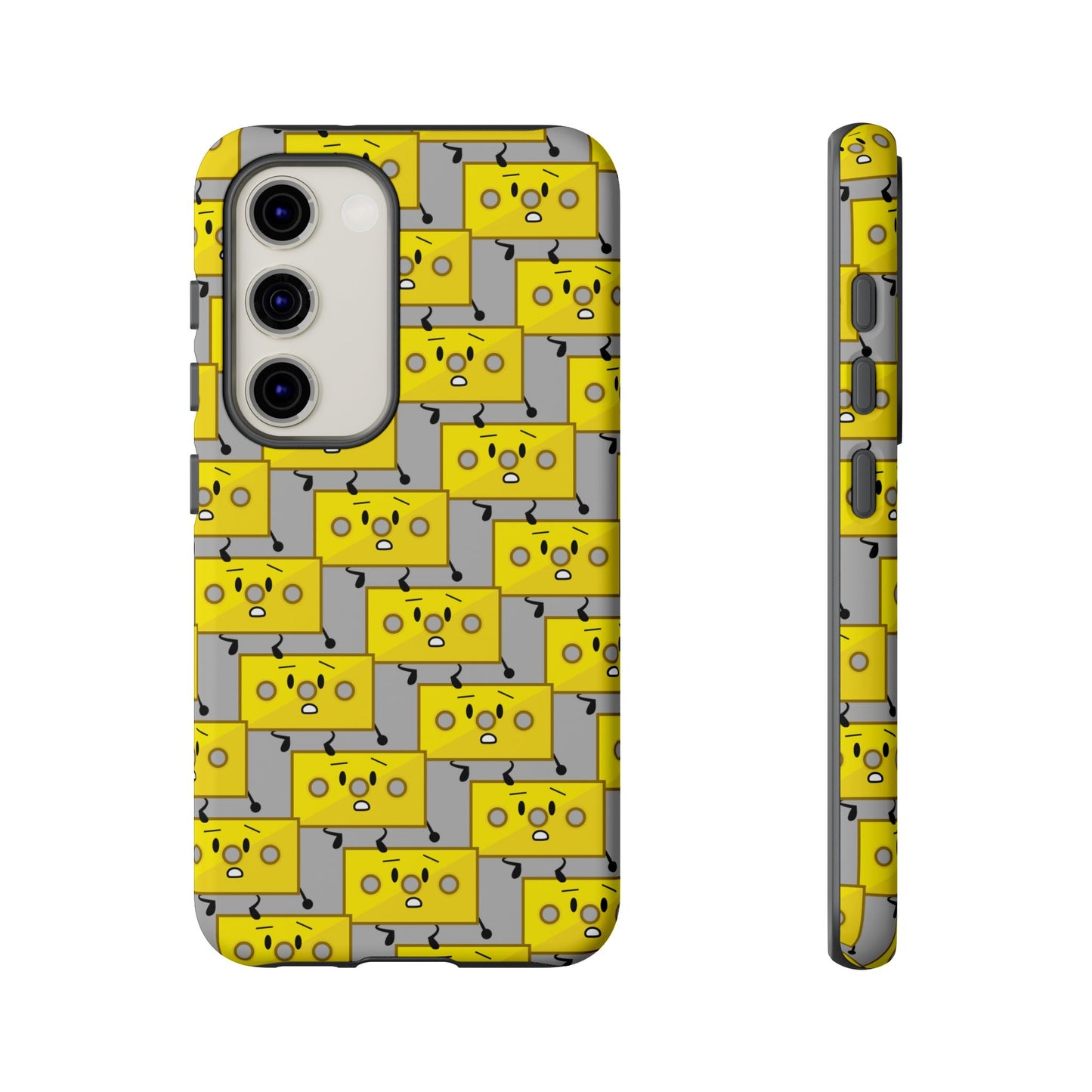 Cute Yellow Brick Pattern Phone Case — Cute Face Cartoon Protective iPhone Cover