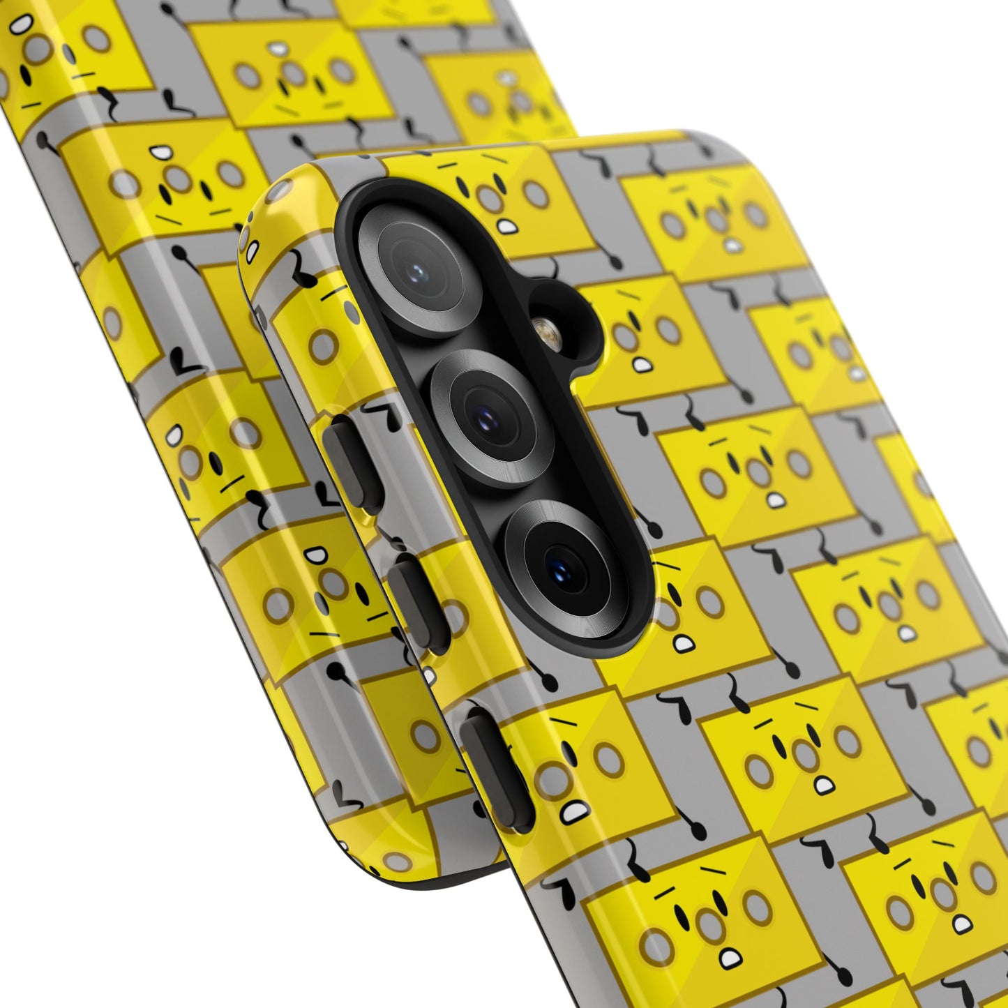 Cute Yellow Brick Pattern Phone Case — Cute Face Cartoon Protective iPhone Cover