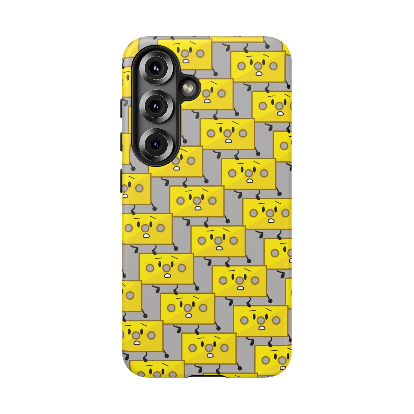 Cute Yellow Brick Pattern Phone Case — Cute Face Cartoon Protective iPhone Cover