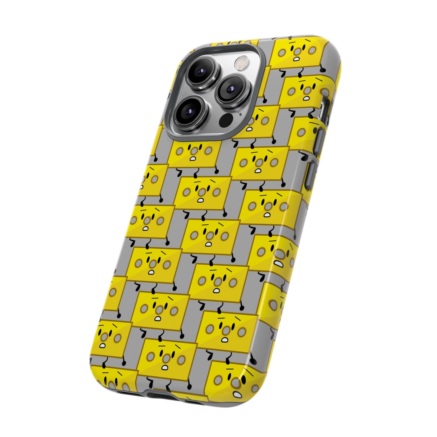 Cute Yellow Brick Pattern Phone Case — Cute Face Cartoon Protective iPhone Cover