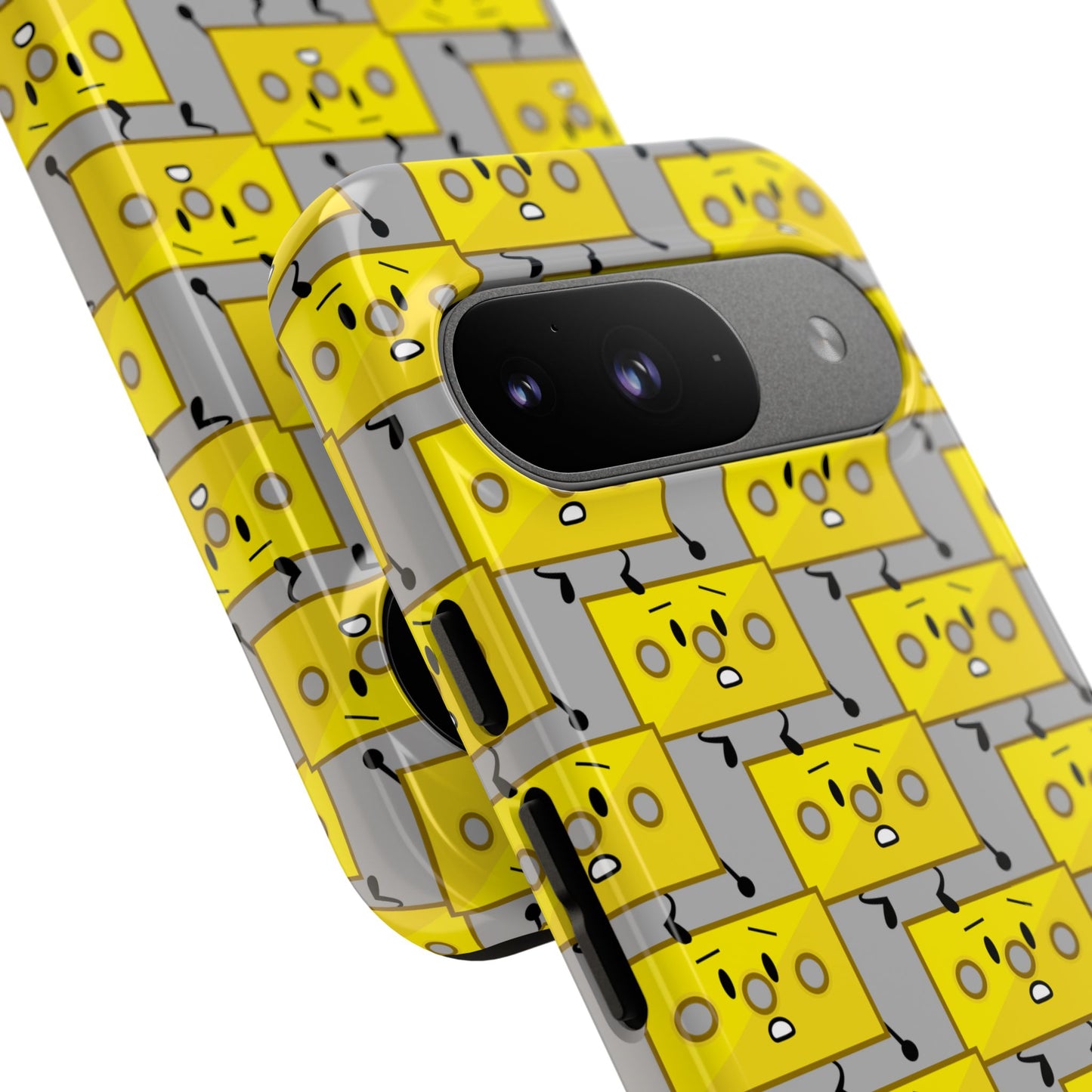 Cute Yellow Brick Pattern Phone Case — Cute Face Cartoon Protective iPhone Cover