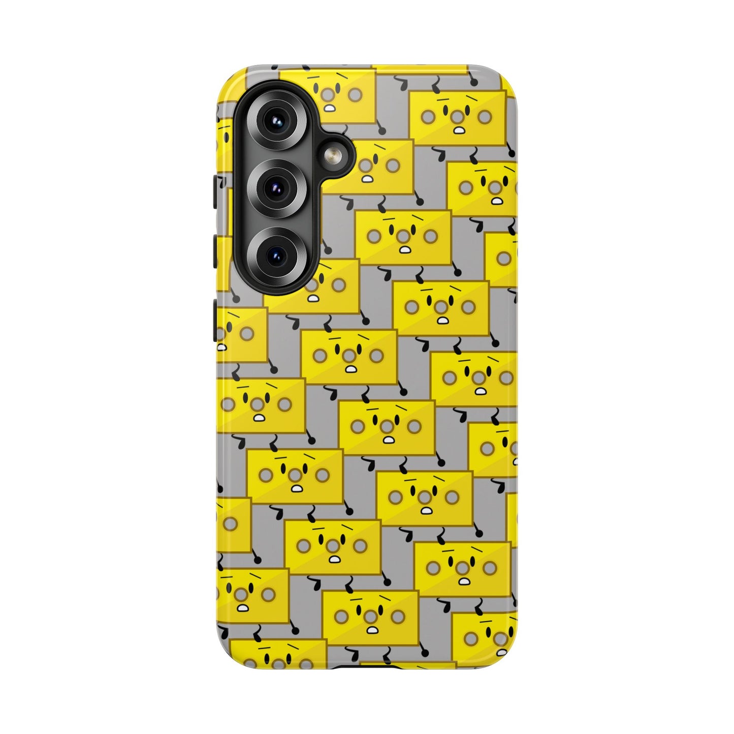 Cute Yellow Brick Pattern Phone Case — Cute Face Cartoon Protective iPhone Cover