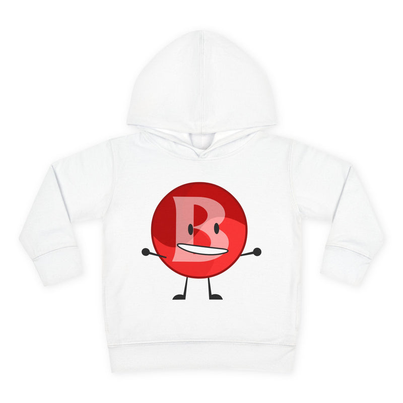 Branimator logo Toddler Hoodie with Cute Red Cartoon Face — Playful Kids Pullover