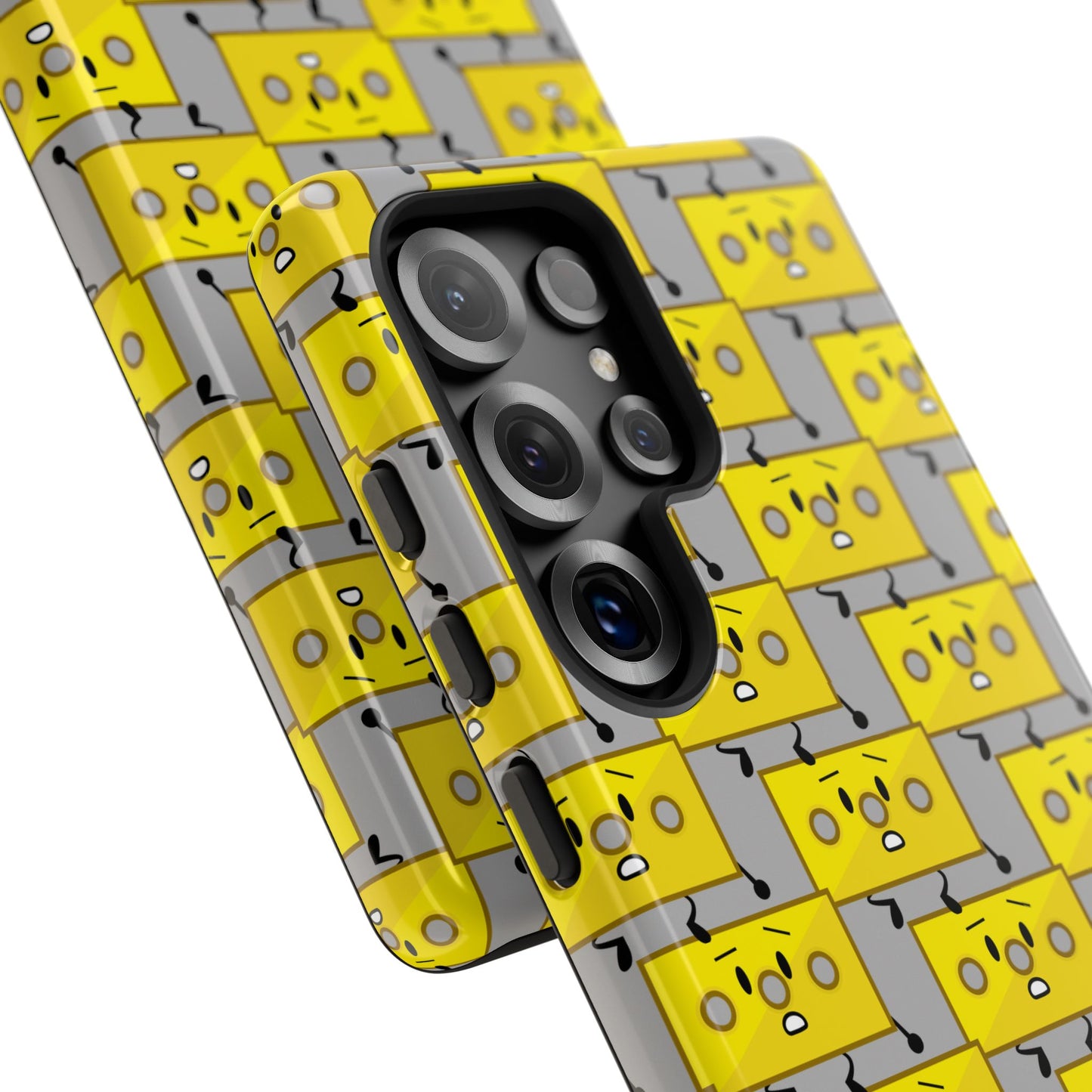 Cute Yellow Brick Pattern Phone Case — Cute Face Cartoon Protective iPhone Cover