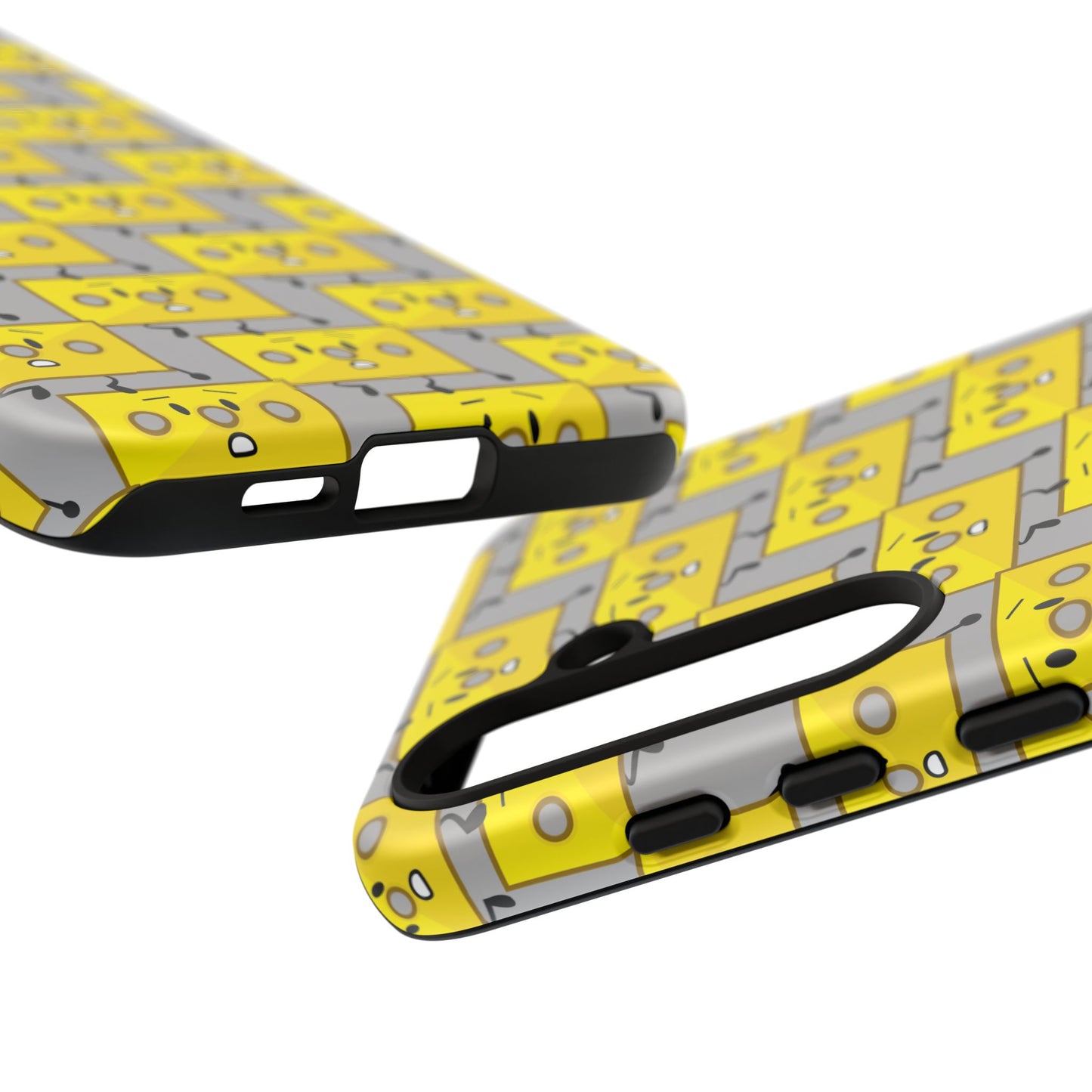 Cute Yellow Brick Pattern Phone Case — Cute Face Cartoon Protective iPhone Cover