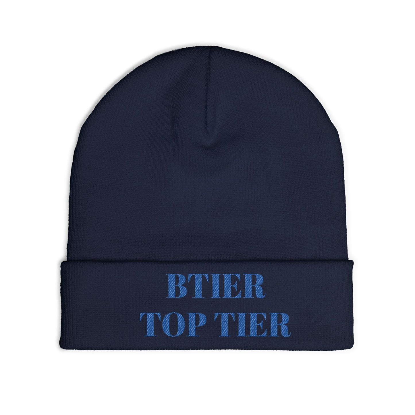 BTIER TOP TIER Embroidered Knit Beanie —Winter Hat