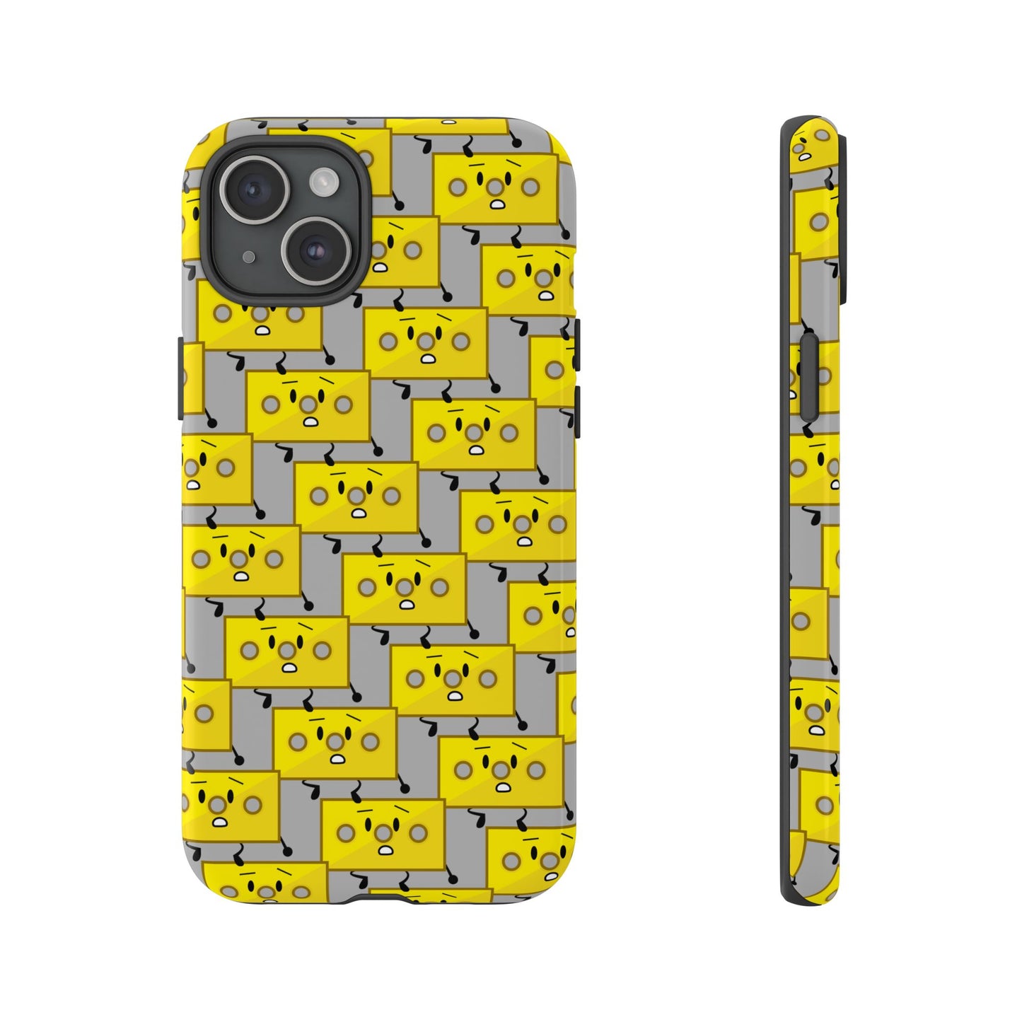 Cute Yellow Brick Pattern Phone Case — Cute Face Cartoon Protective iPhone Cover
