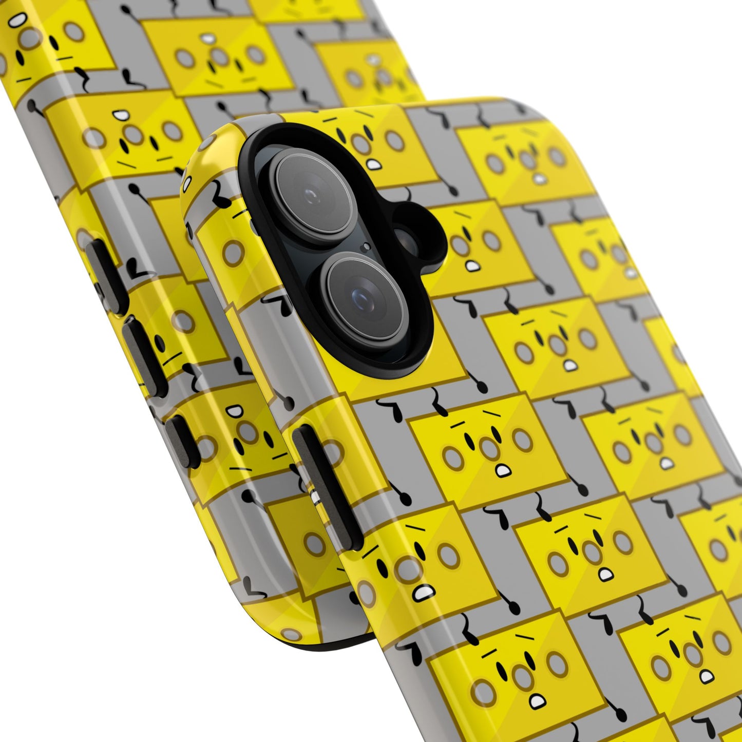Cute Yellow Brick Pattern Phone Case — Cute Face Cartoon Protective iPhone Cover