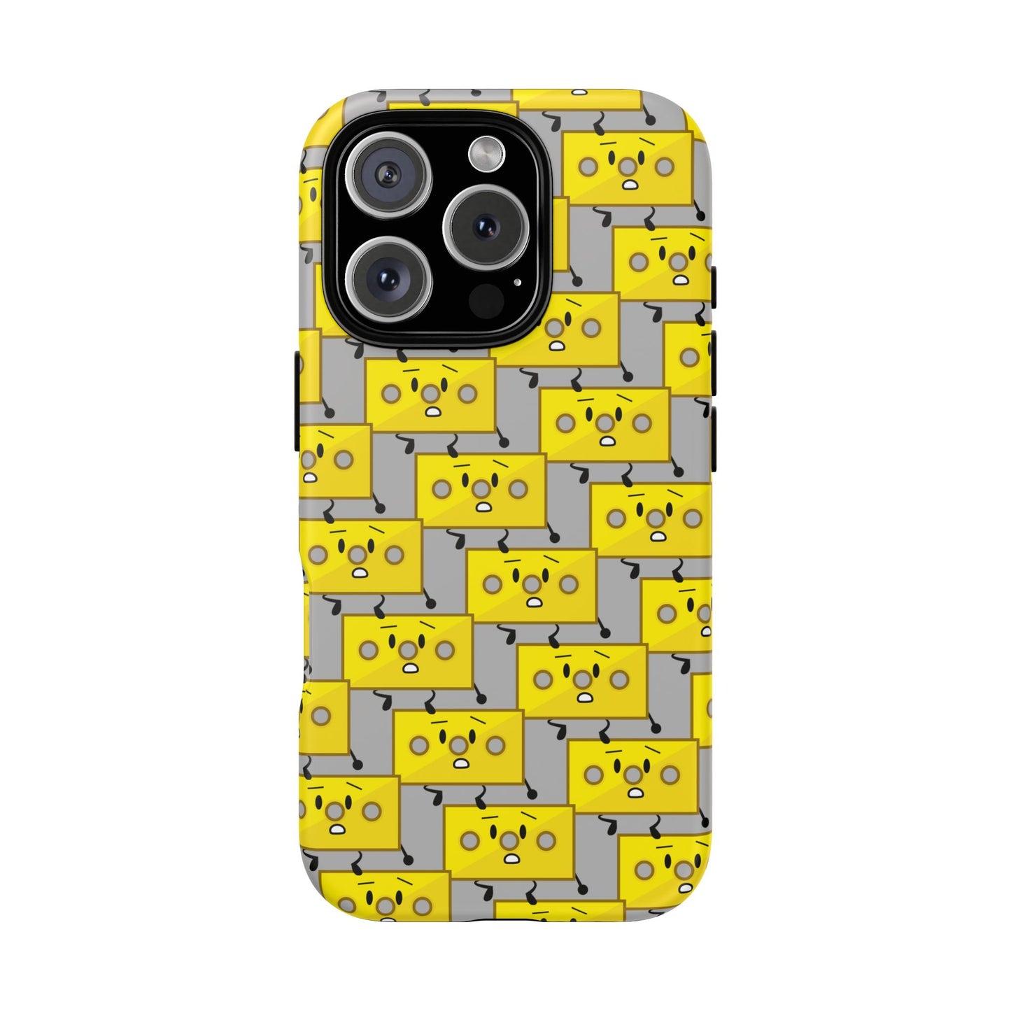 Cute Yellow Brick Pattern Phone Case — Cute Face Cartoon Protective iPhone Cover