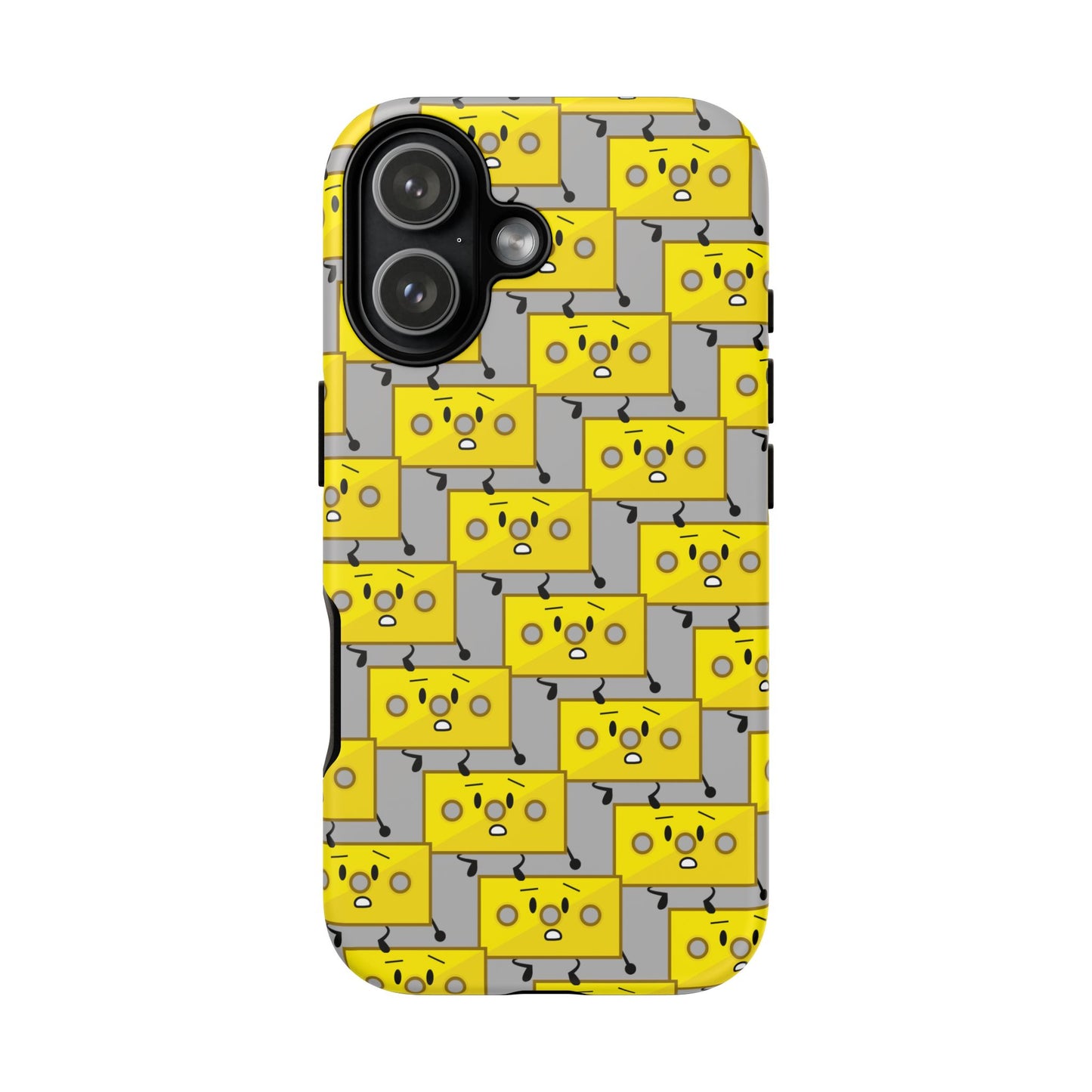 Cute Yellow Brick Pattern Phone Case — Cute Face Cartoon Protective iPhone Cover