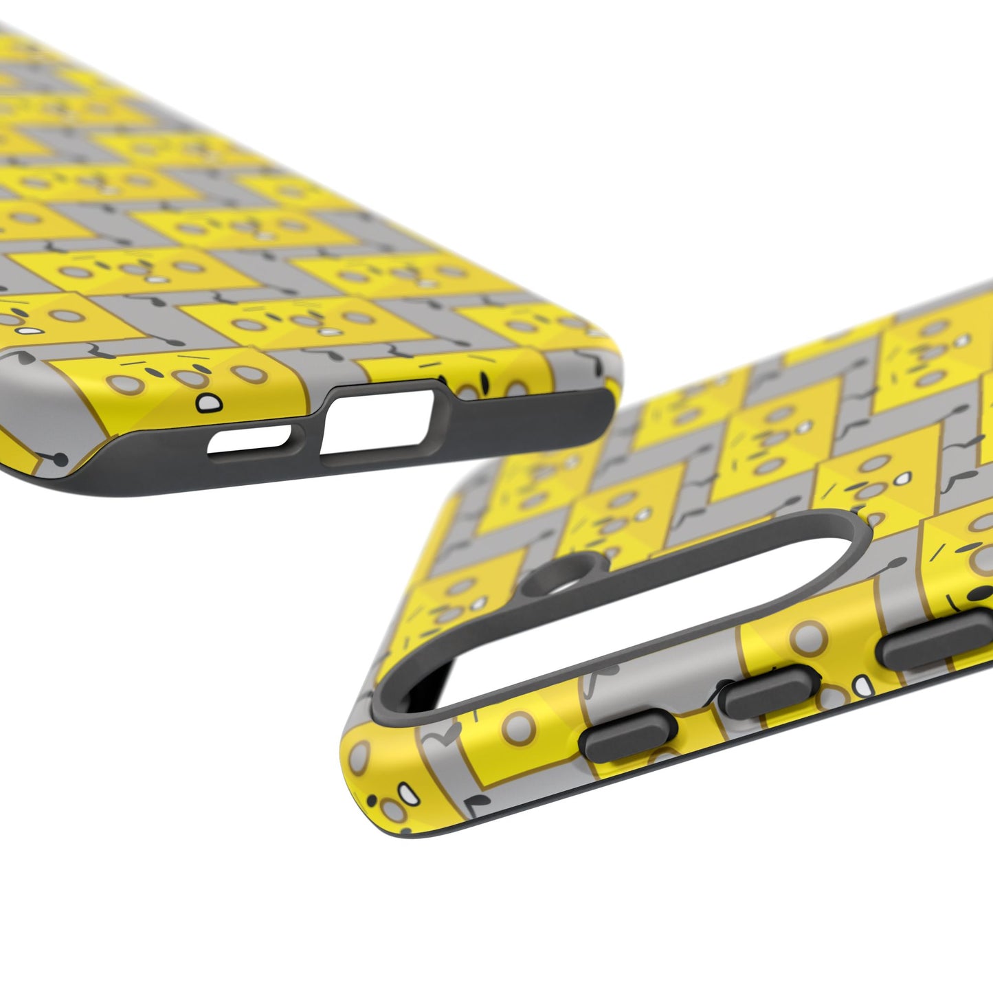 Cute Yellow Brick Pattern Phone Case — Cute Face Cartoon Protective iPhone Cover