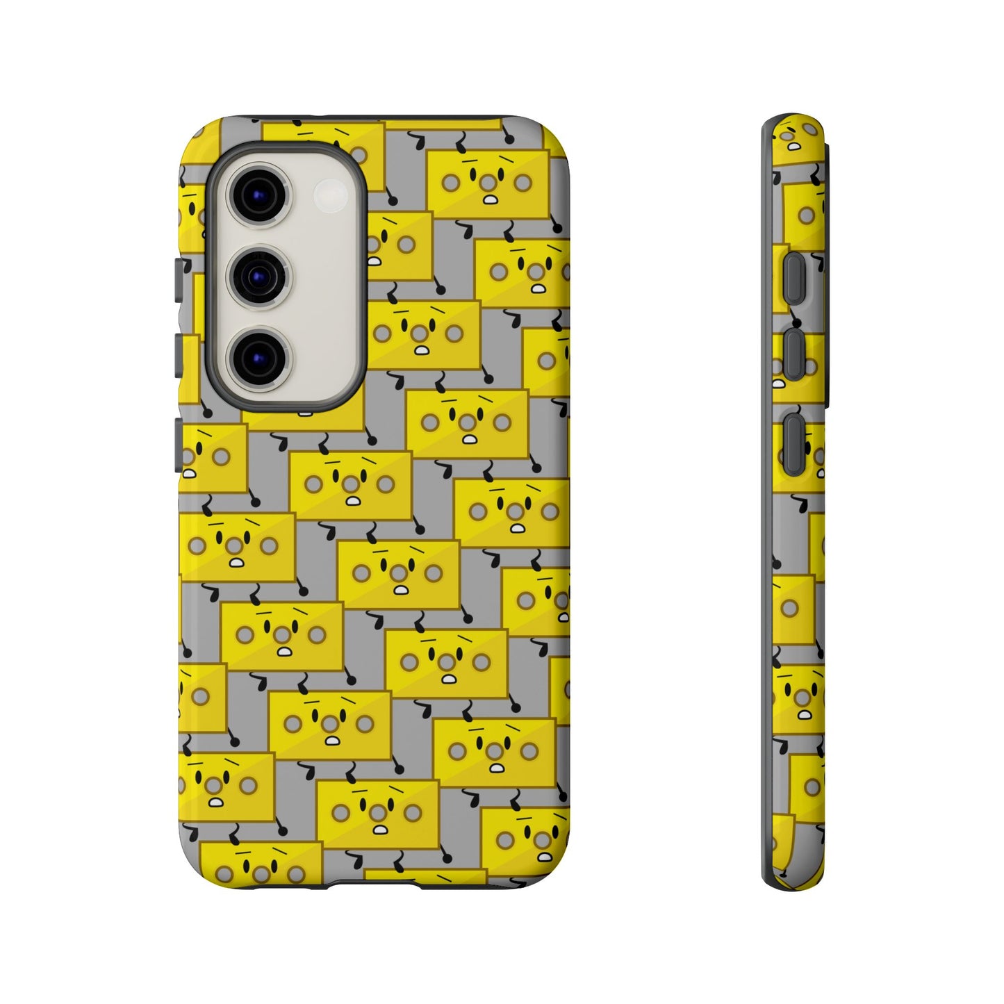 Cute Yellow Brick Pattern Phone Case — Cute Face Cartoon Protective iPhone Cover