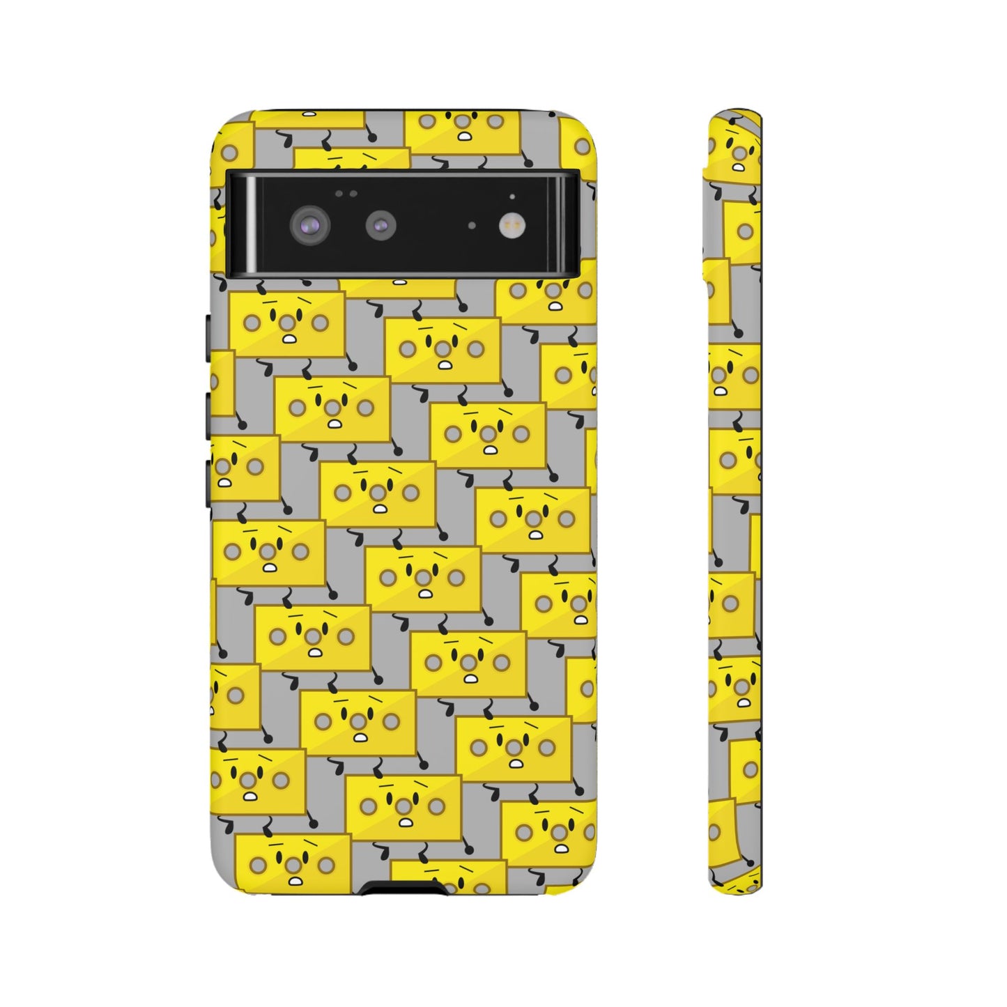 Cute Yellow Brick Pattern Phone Case — Cute Face Cartoon Protective iPhone Cover