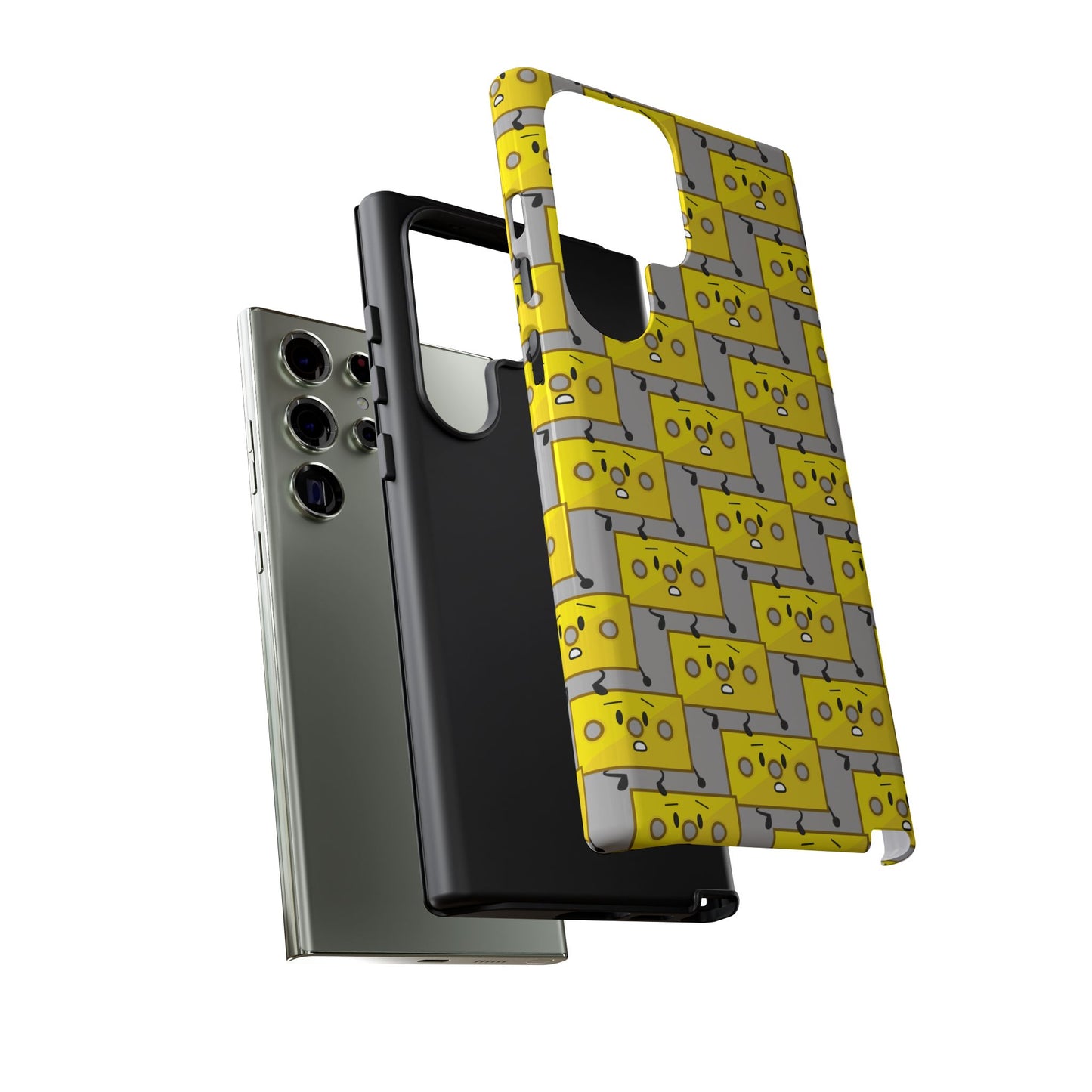 Cute Yellow Brick Pattern Phone Case — Cute Face Cartoon Protective iPhone Cover