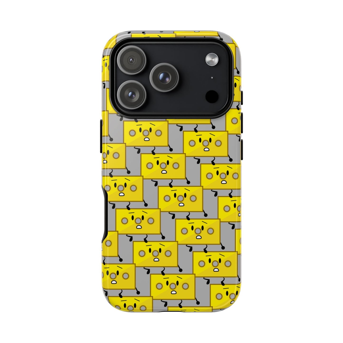 Cute Yellow Brick Pattern Phone Case — Cute Face Cartoon Protective iPhone Cover