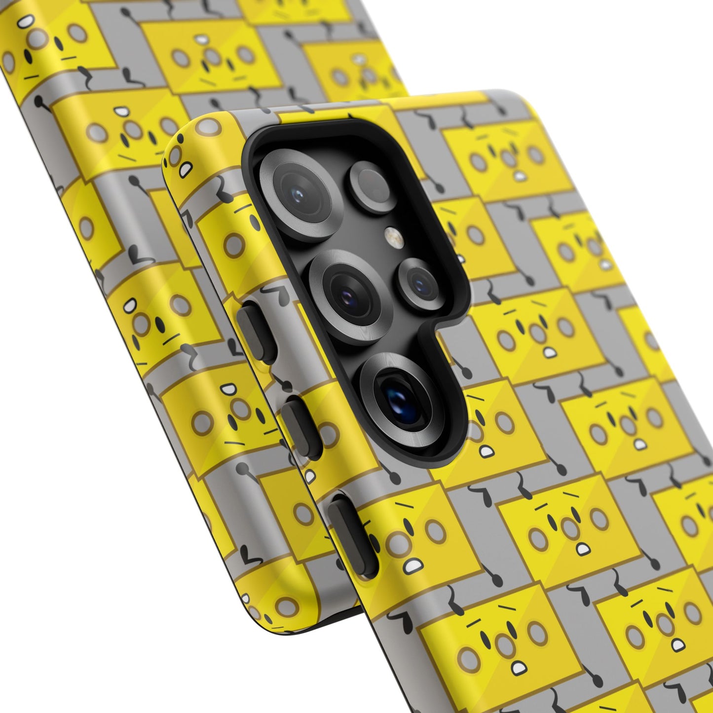 Cute Yellow Brick Pattern Phone Case — Cute Face Cartoon Protective iPhone Cover