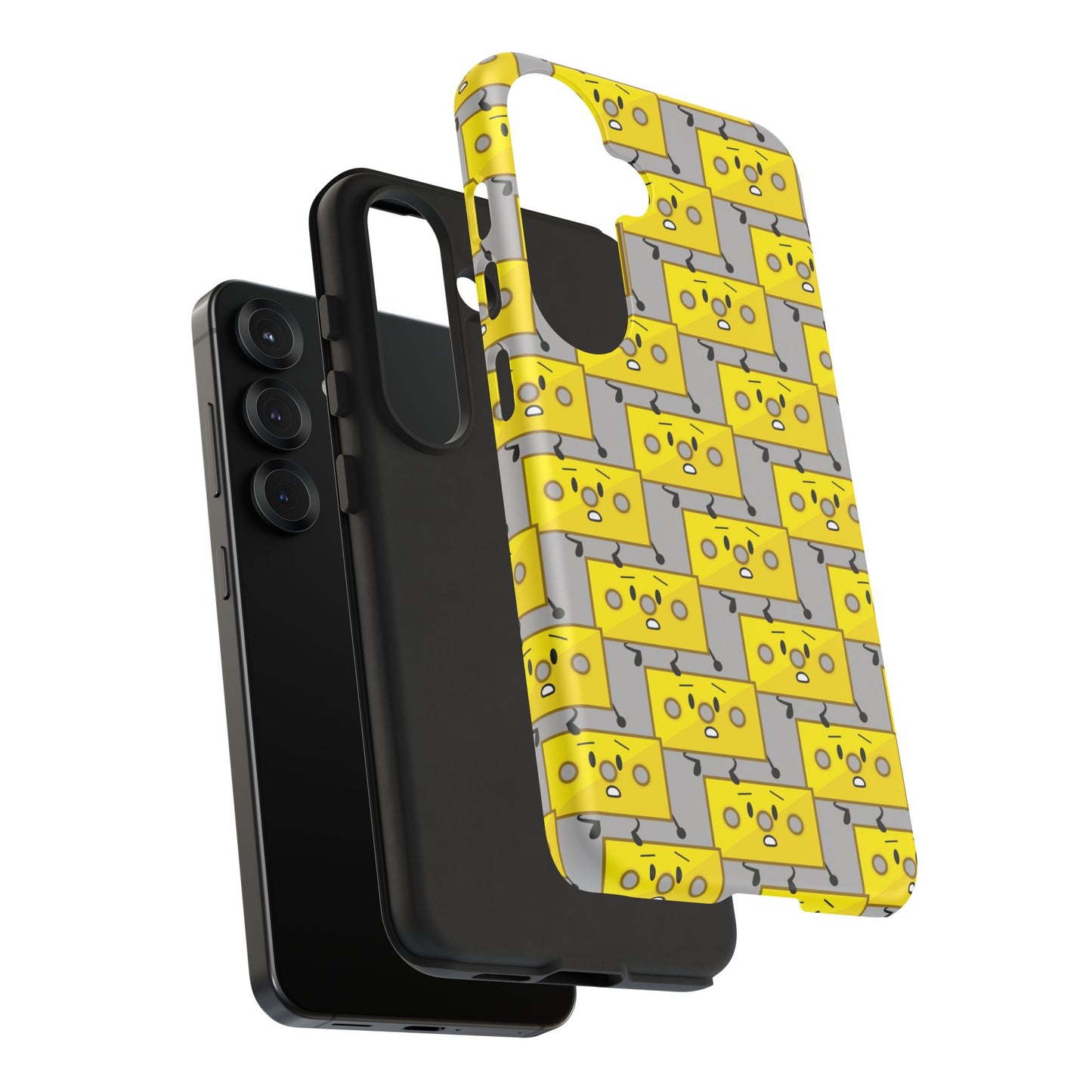 Cute Yellow Brick Pattern Phone Case — Cute Face Cartoon Protective iPhone Cover
