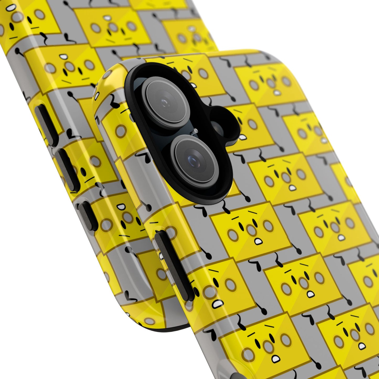 Cute Yellow Brick Pattern Phone Case — Cute Face Cartoon Protective iPhone Cover