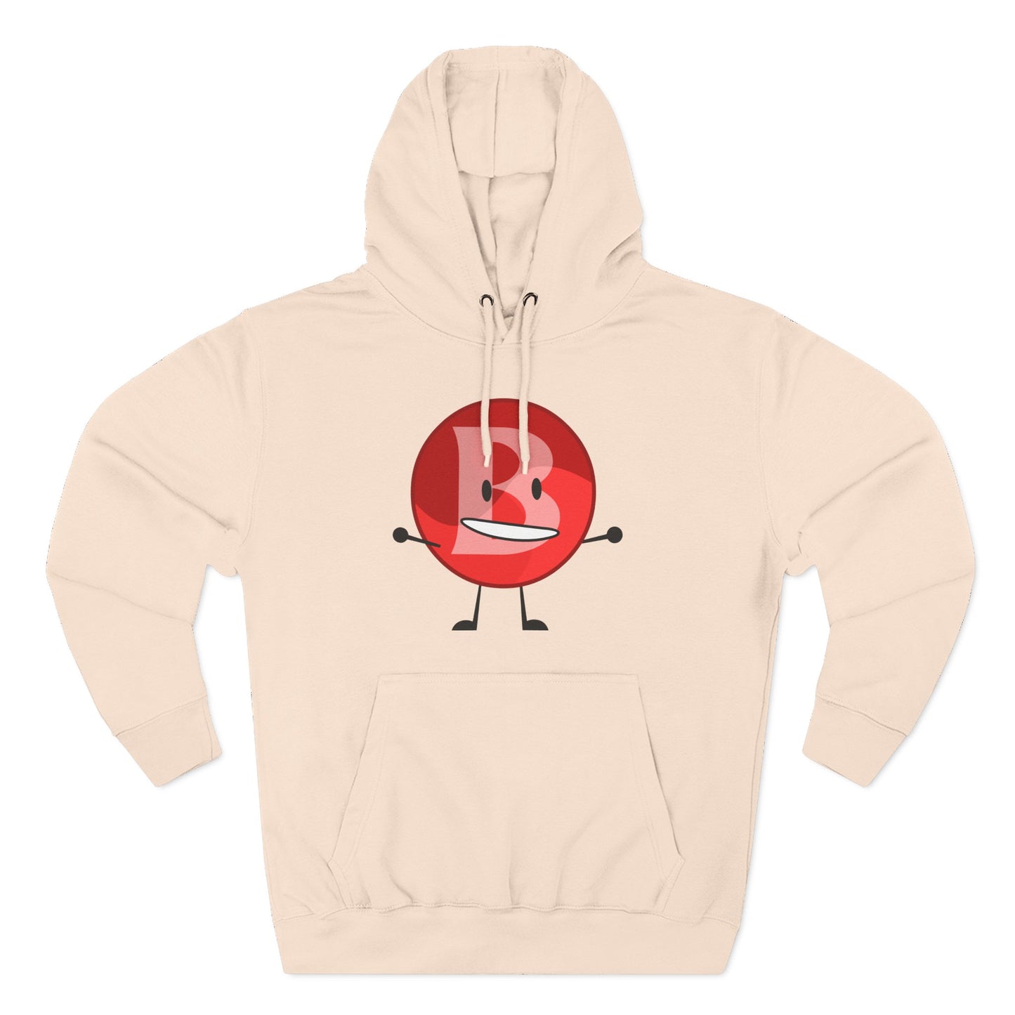 Funny Red Button Character Hoodie – "Branimator" Graphic Fleece Pullover