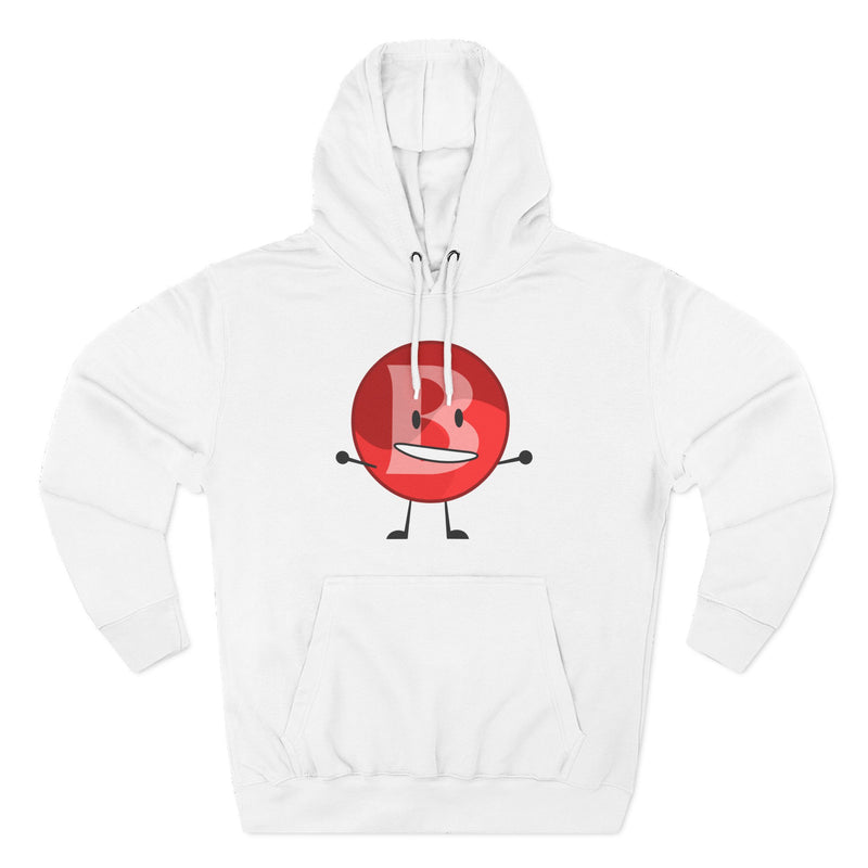 Funny Red Button Character Hoodie – "Branimator" Graphic Fleece Pullover