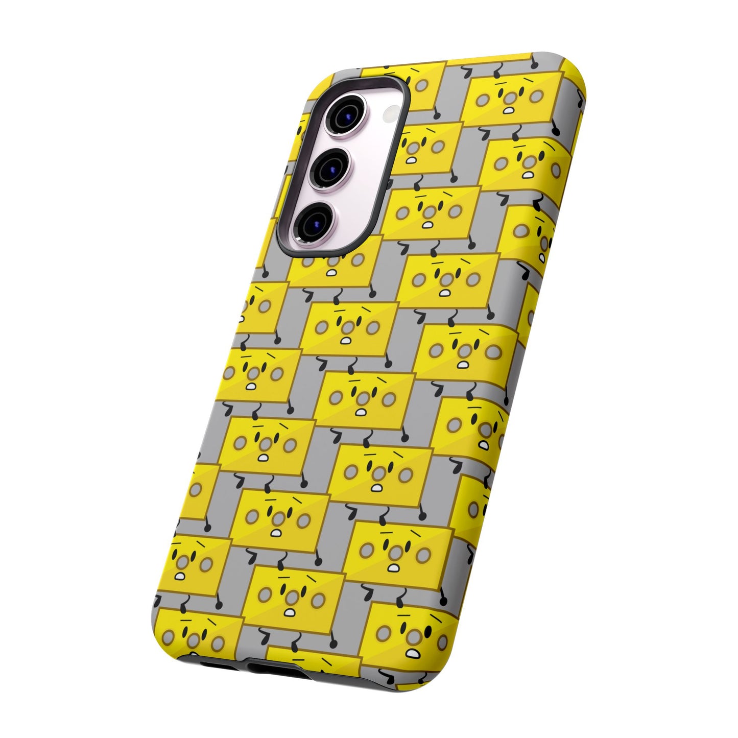 Cute Yellow Brick Pattern Phone Case — Cute Face Cartoon Protective iPhone Cover