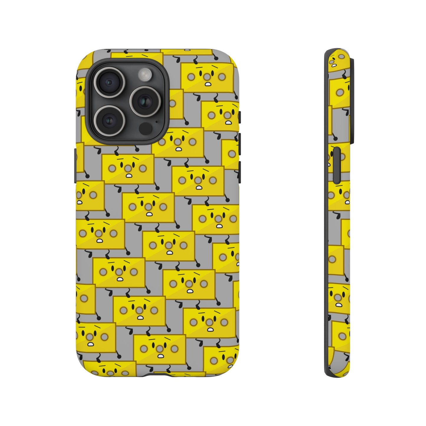 Cute Yellow Brick Pattern Phone Case — Cute Face Cartoon Protective iPhone Cover