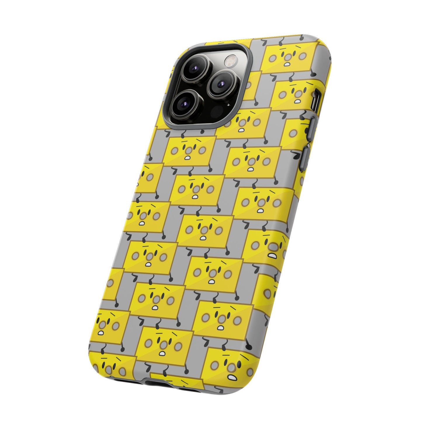 Cute Yellow Brick Pattern Phone Case — Cute Face Cartoon Protective iPhone Cover