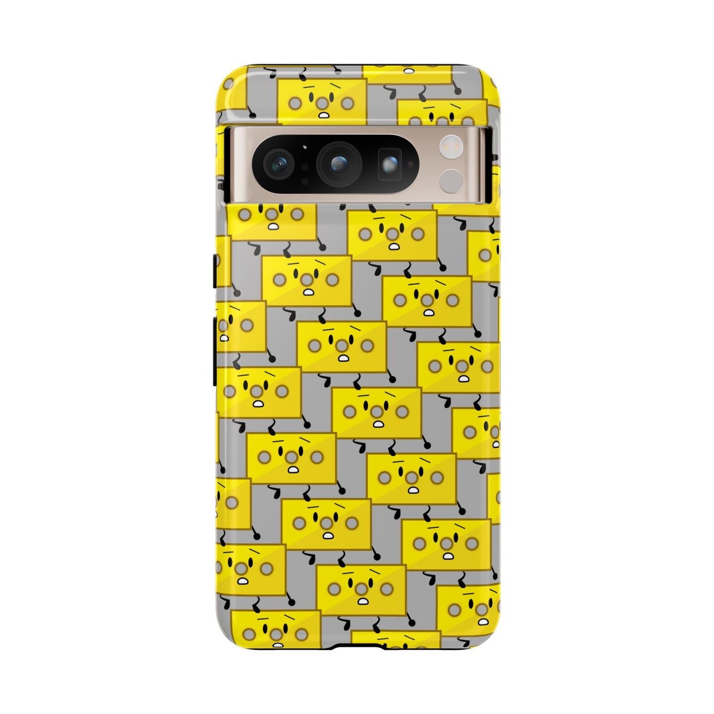 Cute Yellow Brick Pattern Phone Case — Cute Face Cartoon Protective iPhone Cover