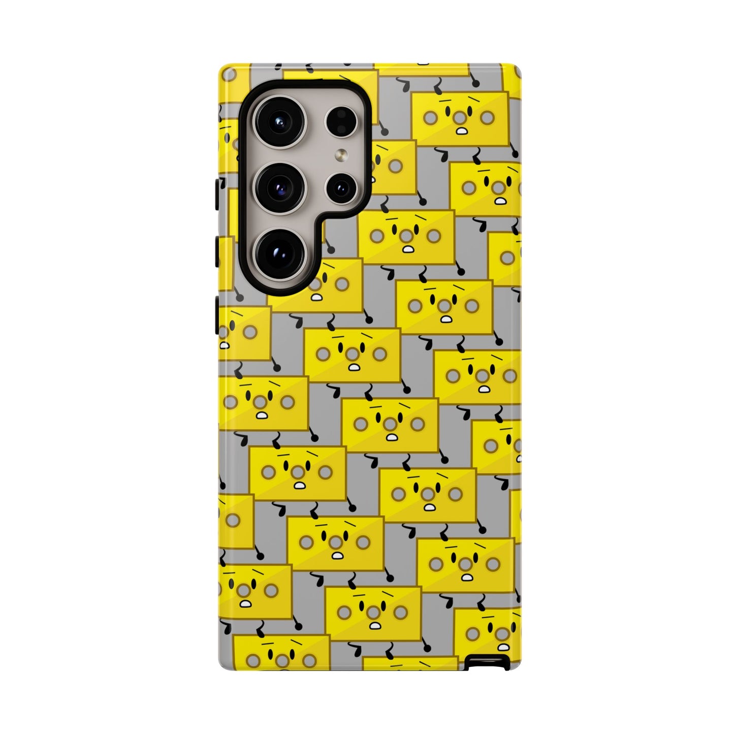 Cute Yellow Brick Pattern Phone Case — Cute Face Cartoon Protective iPhone Cover