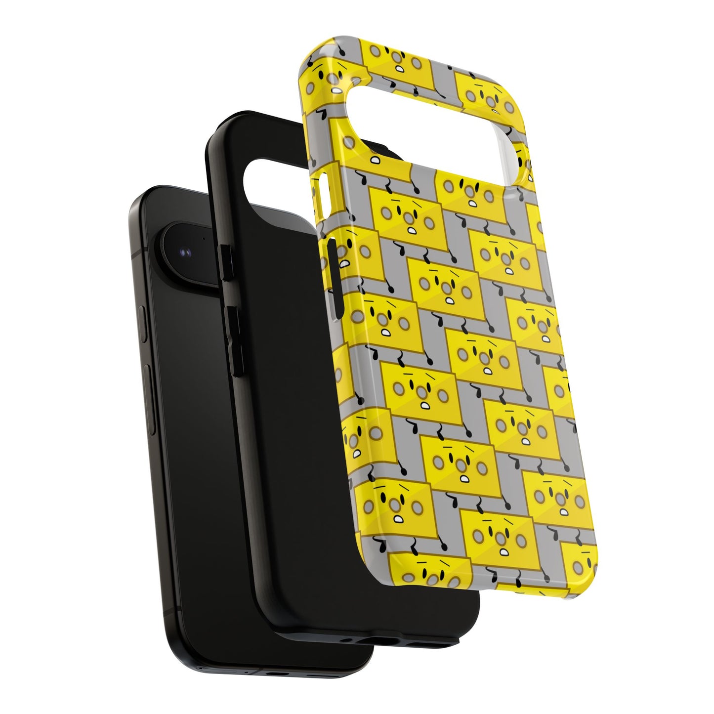 Cute Yellow Brick Pattern Phone Case — Cute Face Cartoon Protective iPhone Cover