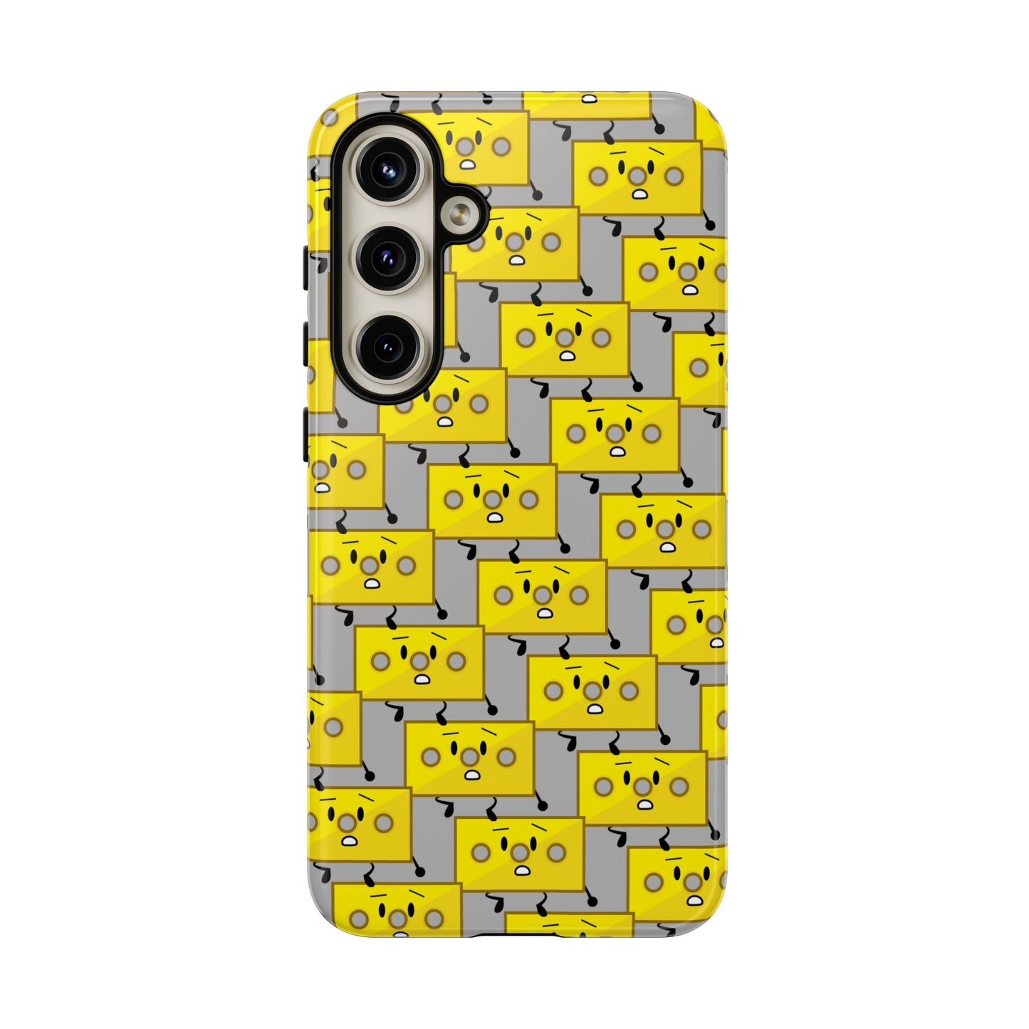 Cute Yellow Brick Pattern Phone Case — Cute Face Cartoon Protective iPhone Cover