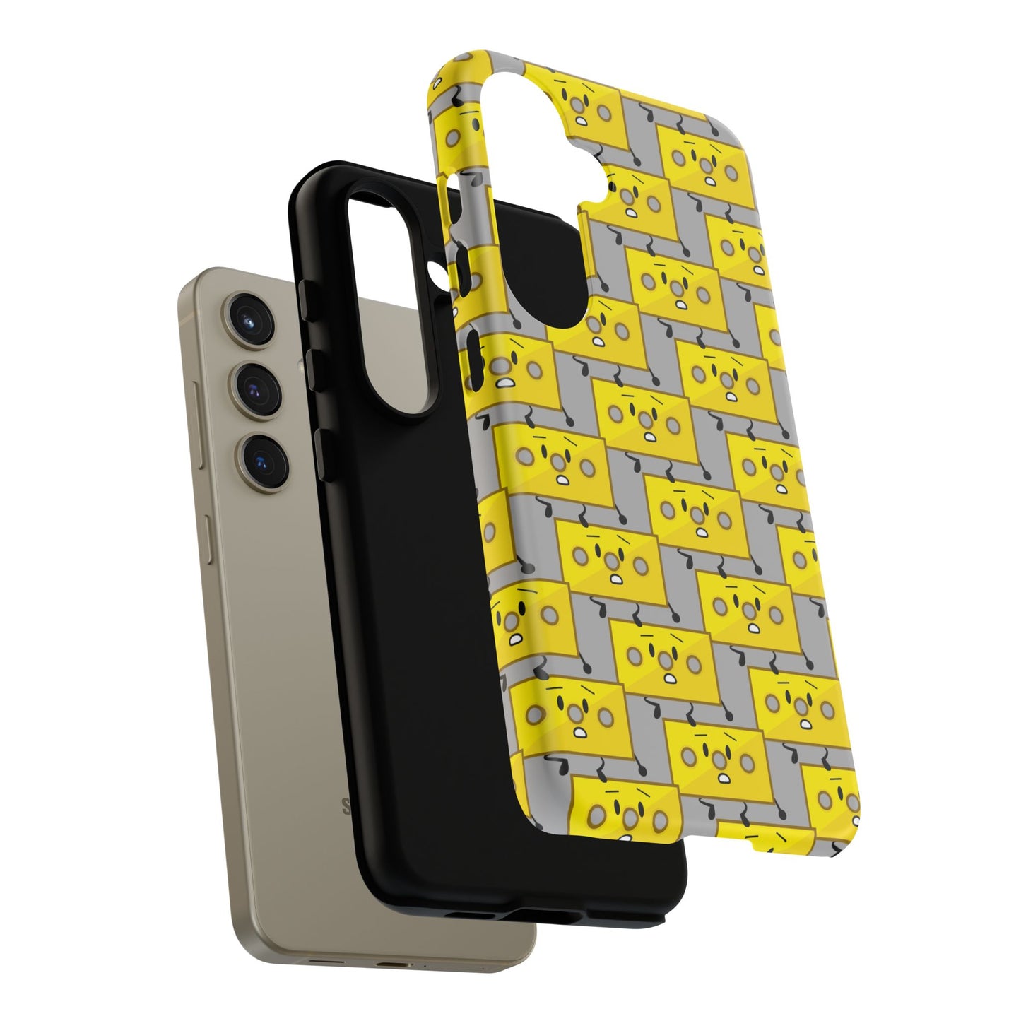 Cute Yellow Brick Pattern Phone Case — Cute Face Cartoon Protective iPhone Cover