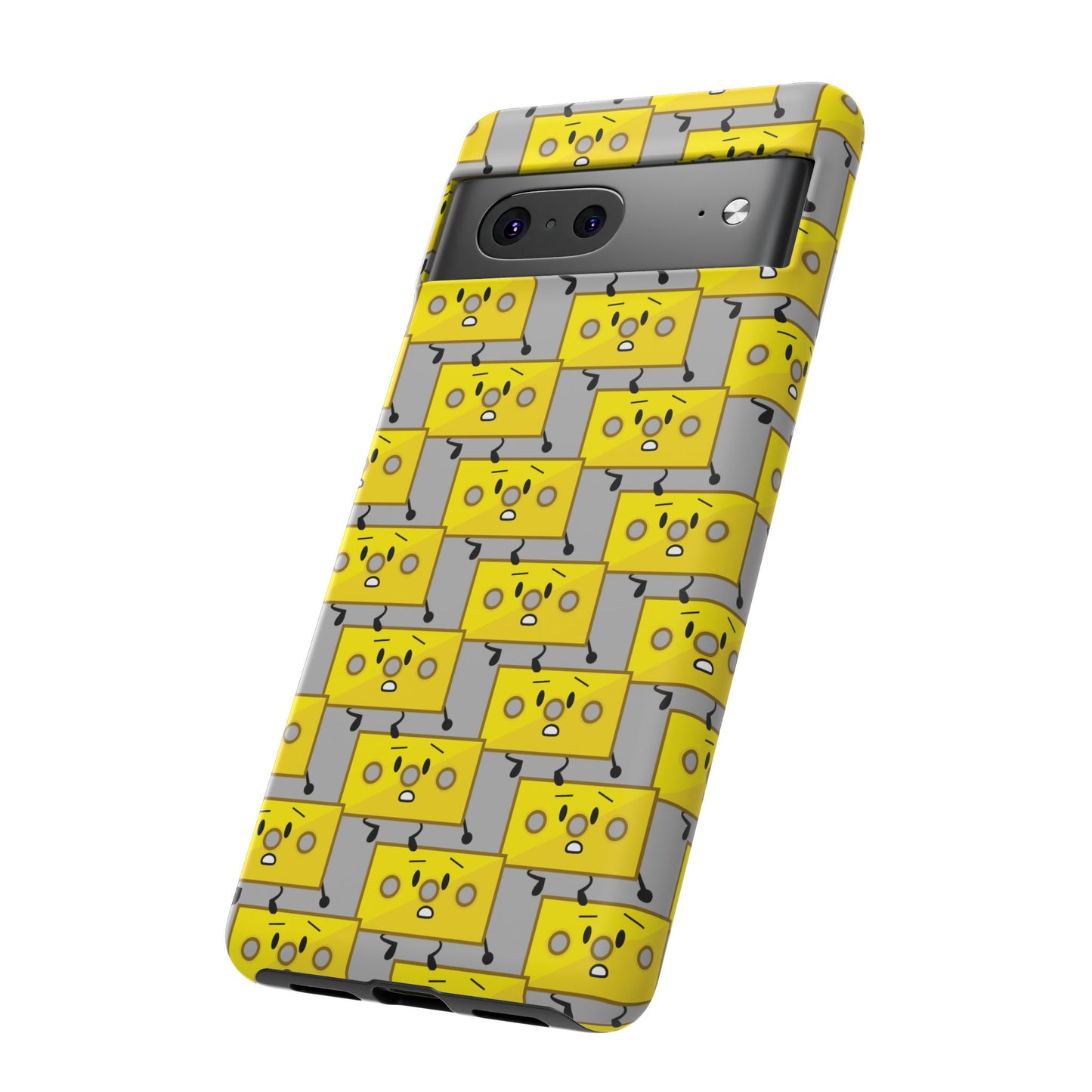 Cute Yellow Brick Pattern Phone Case — Cute Face Cartoon Protective iPhone Cover