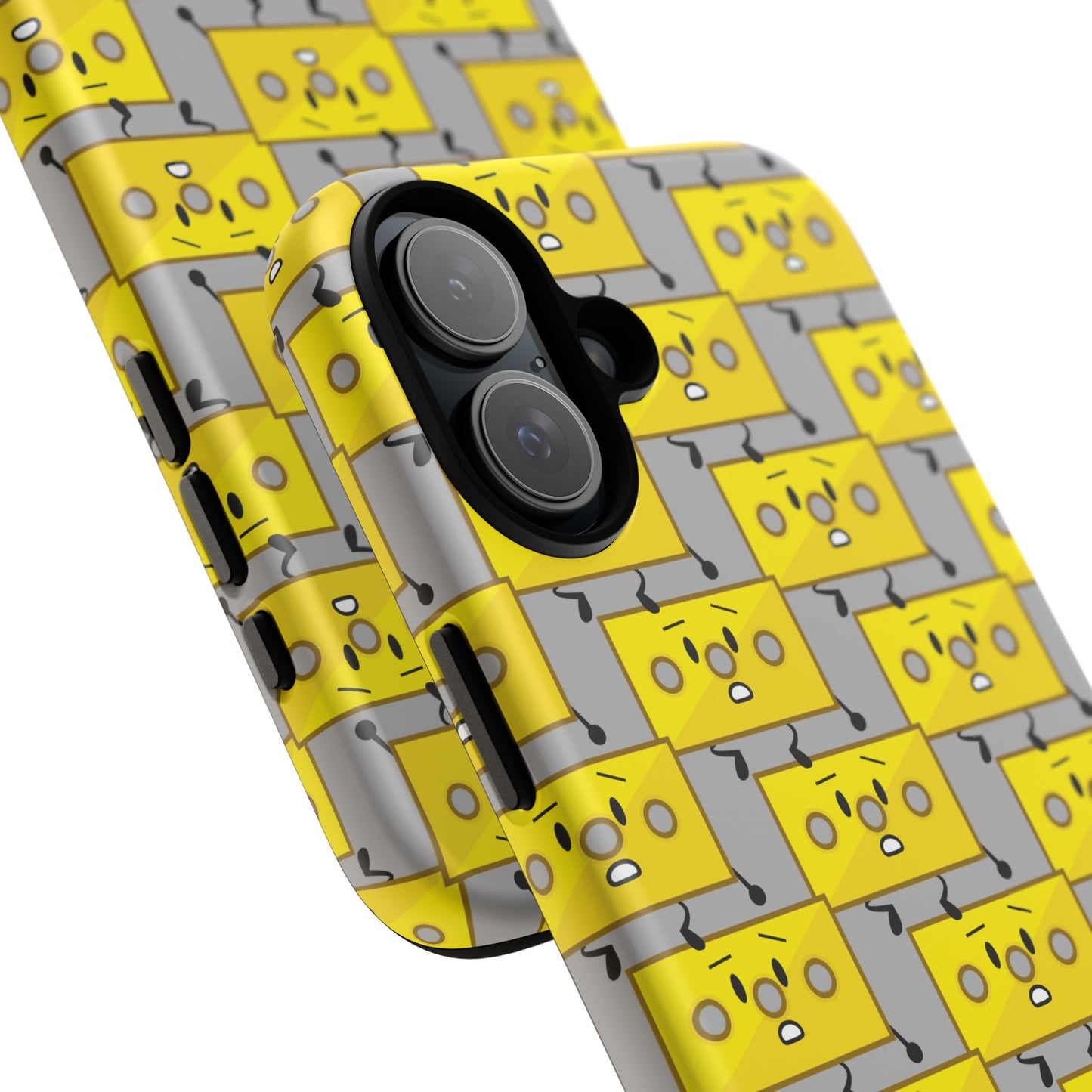 Cute Yellow Brick Pattern Phone Case — Cute Face Cartoon Protective iPhone Cover