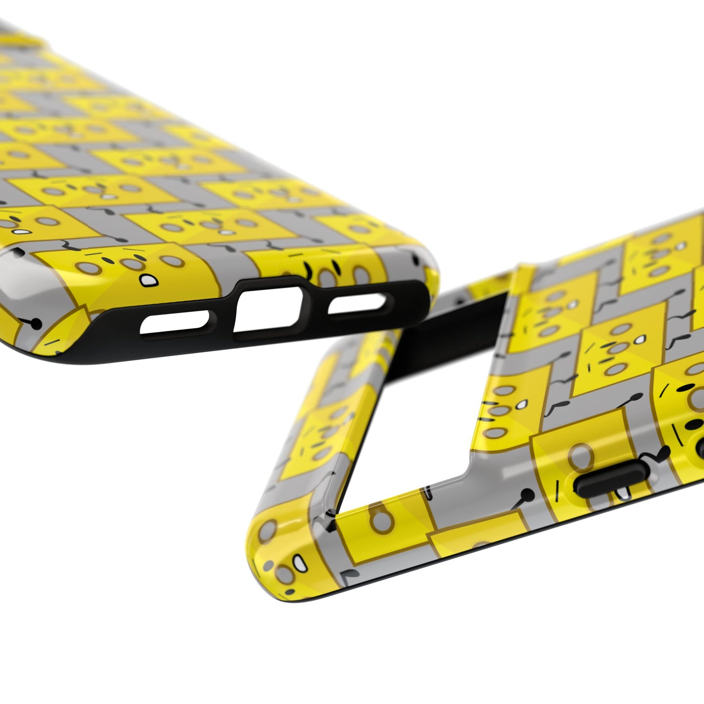 Cute Yellow Brick Pattern Phone Case — Cute Face Cartoon Protective iPhone Cover