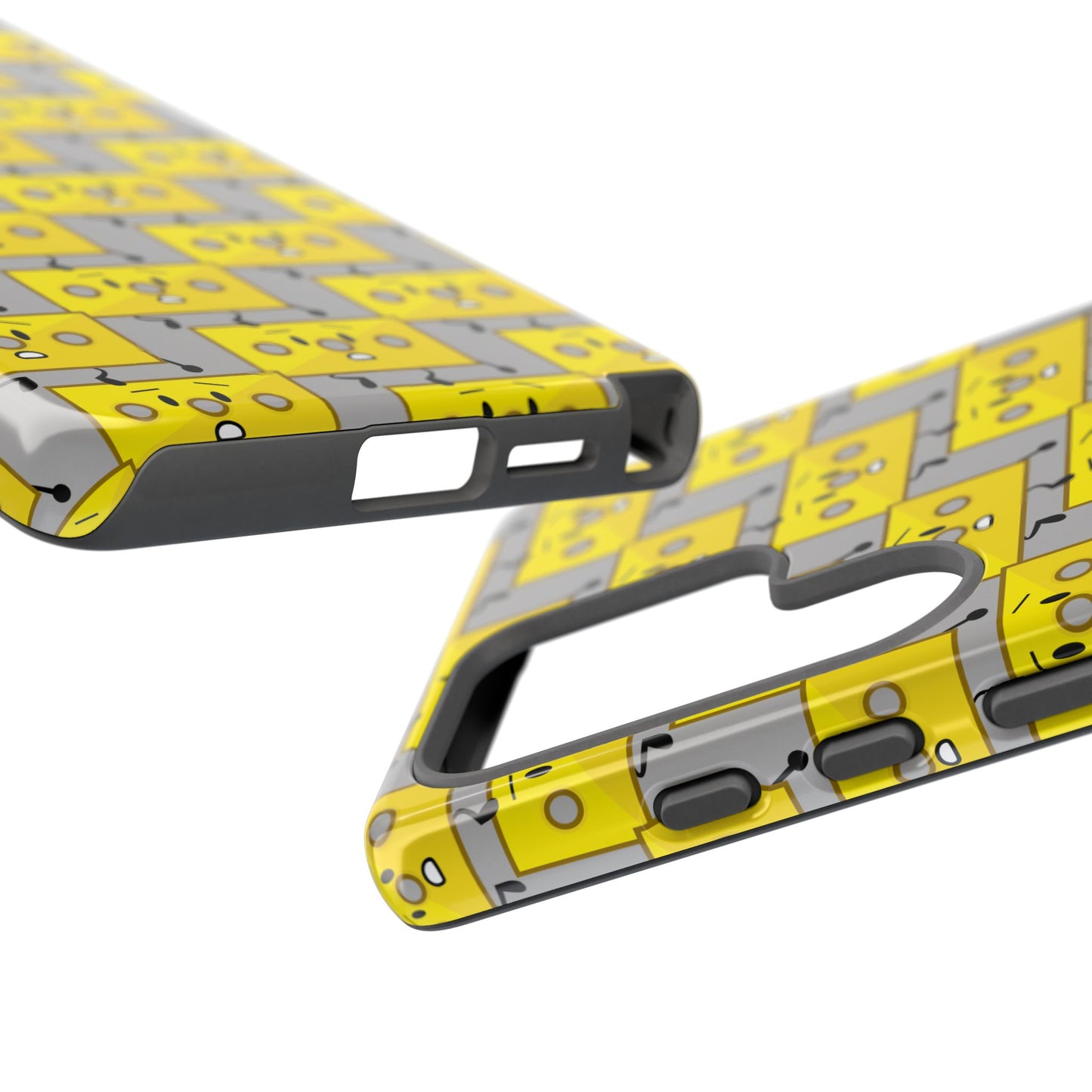 Cute Yellow Brick Pattern Phone Case — Cute Face Cartoon Protective iPhone Cover